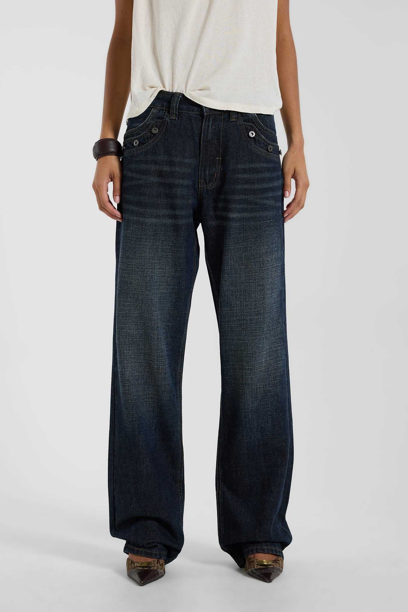 Drummer Muse Low Rise Straight Leg Jeans