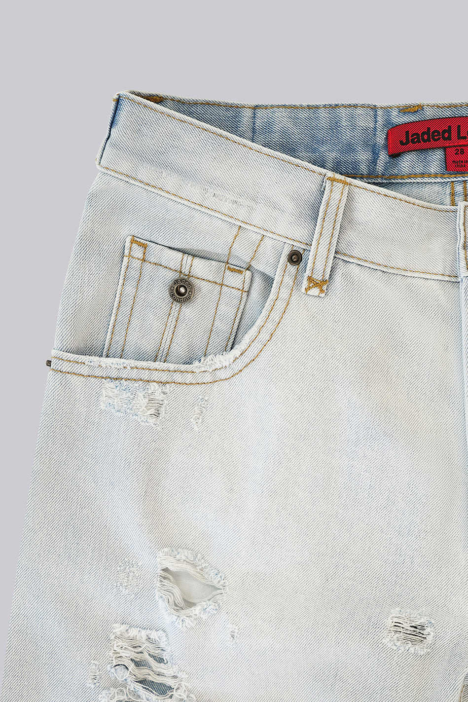 Bleach Straight Leg Distressed Jeans