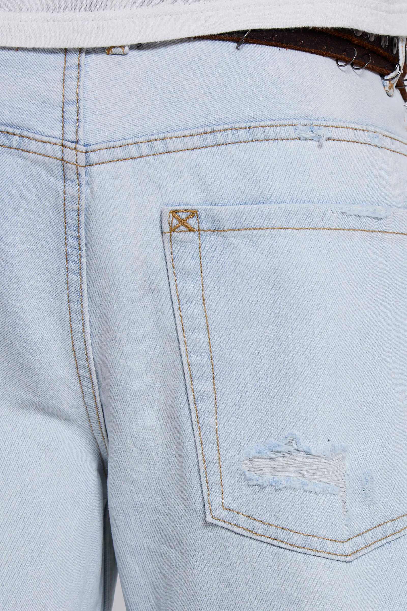 Bleach Straight Leg Distressed Jeans