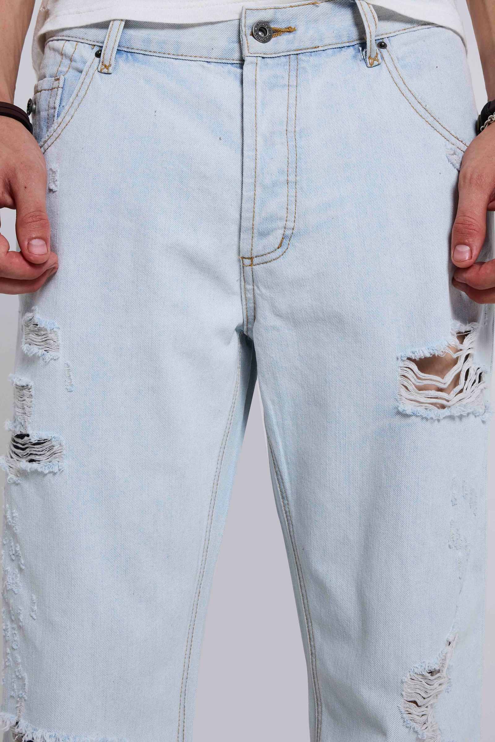 Bleach Straight Leg Distressed Jeans