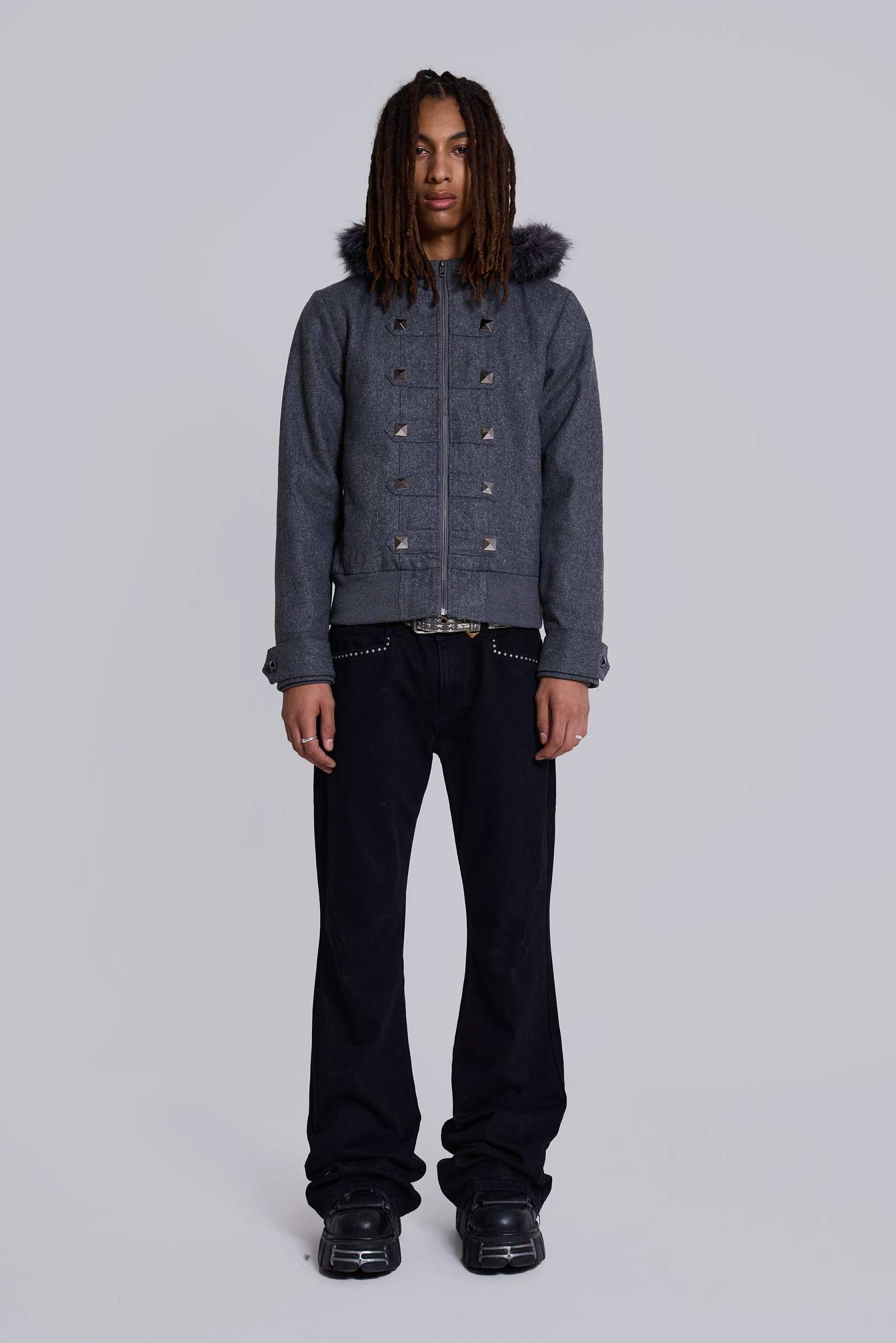 Marl Military Hooded Jacket