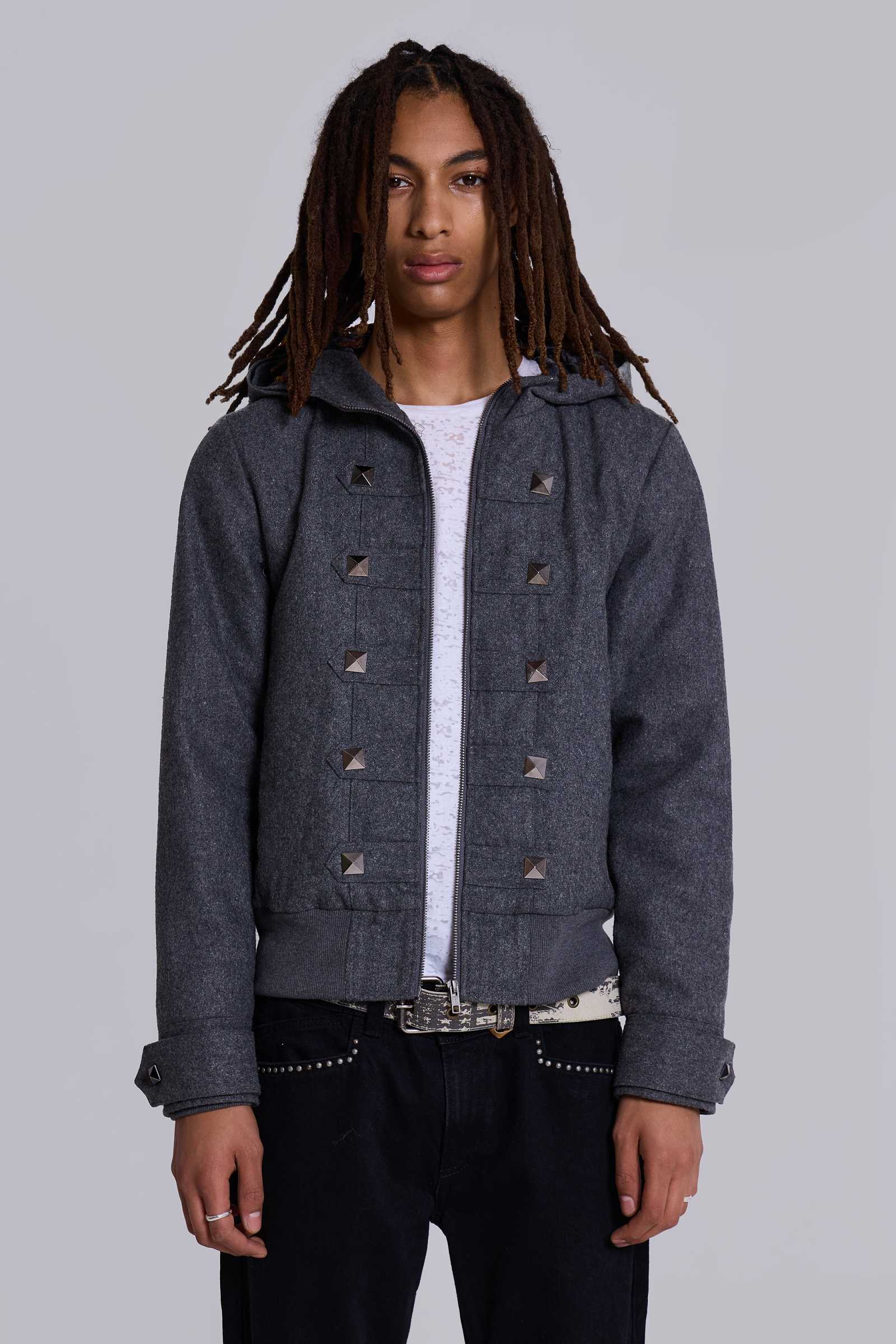 Marl Military Hooded Jacket