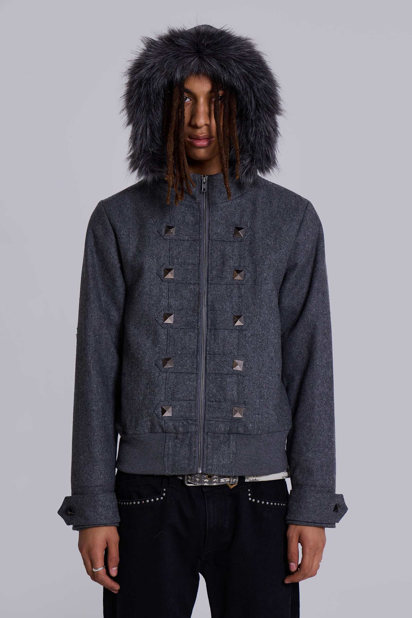 Marl Military Hooded Jacket