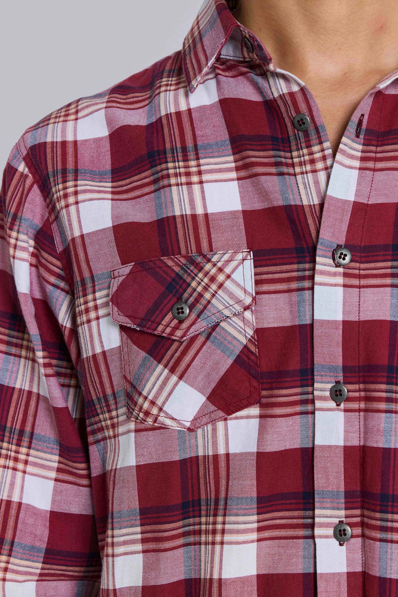 Vacation Plaid Fitted Shirt