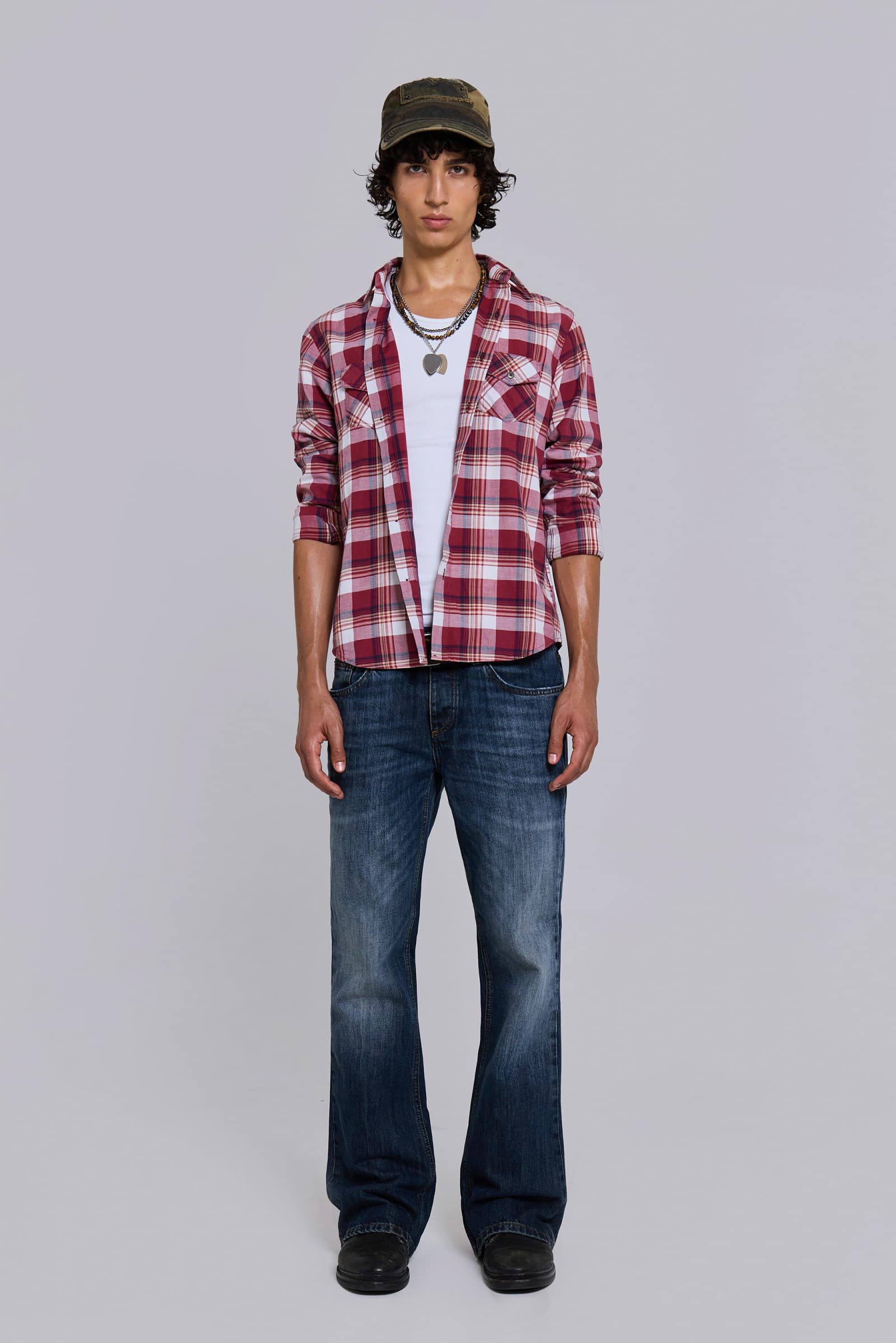 Vacation Plaid Fitted Shirt