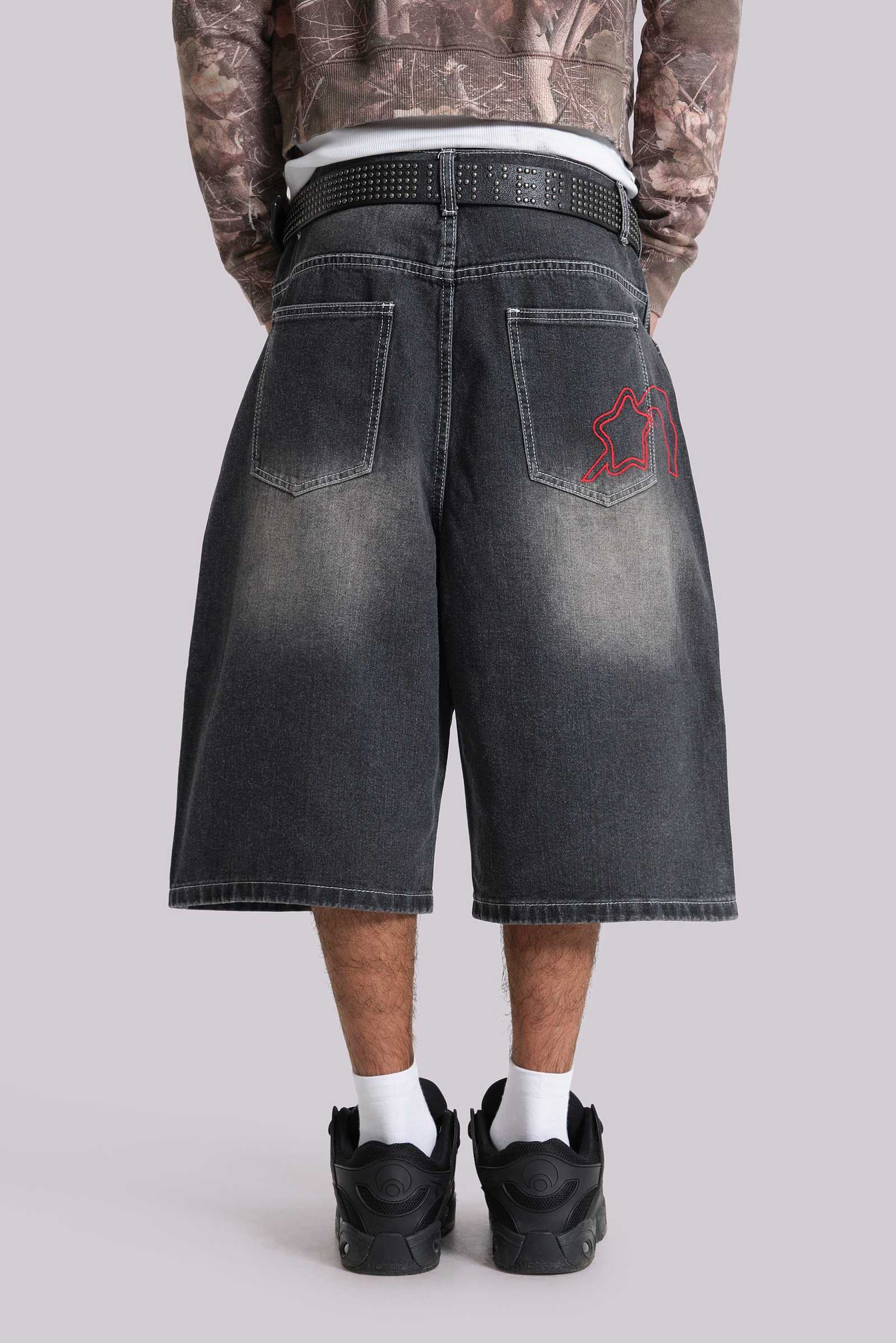 Washed Black Jumbo Jorts