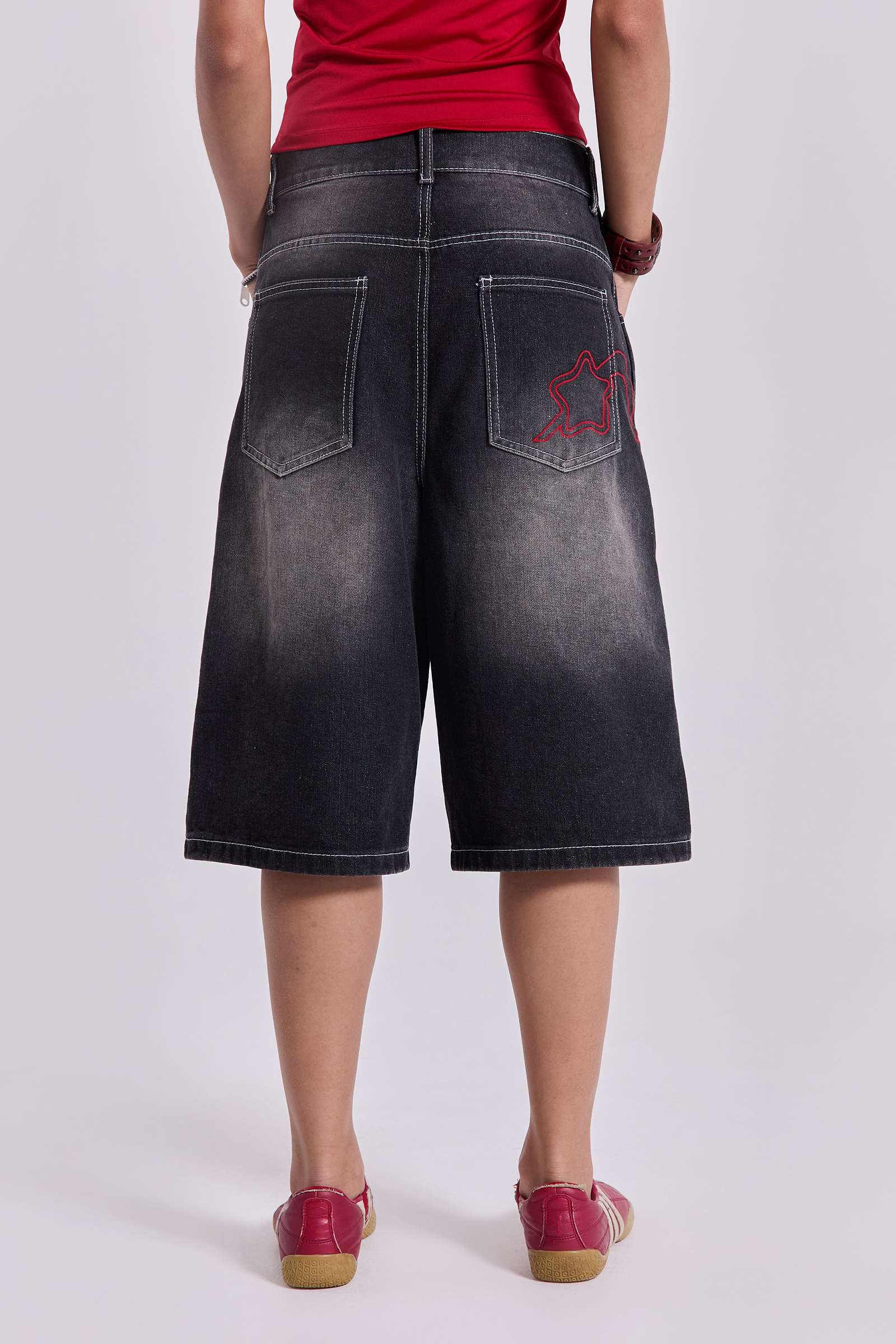Washed Black Jumbo Jorts