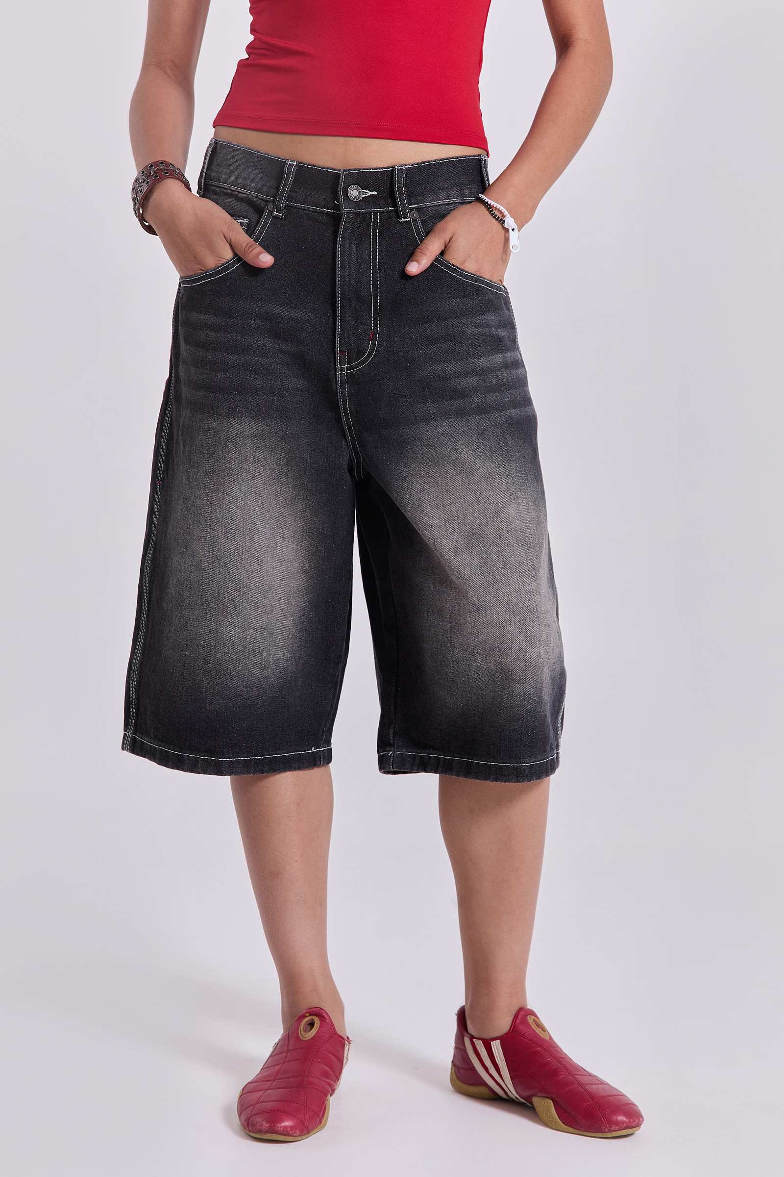 Washed Black Jumbo Jorts