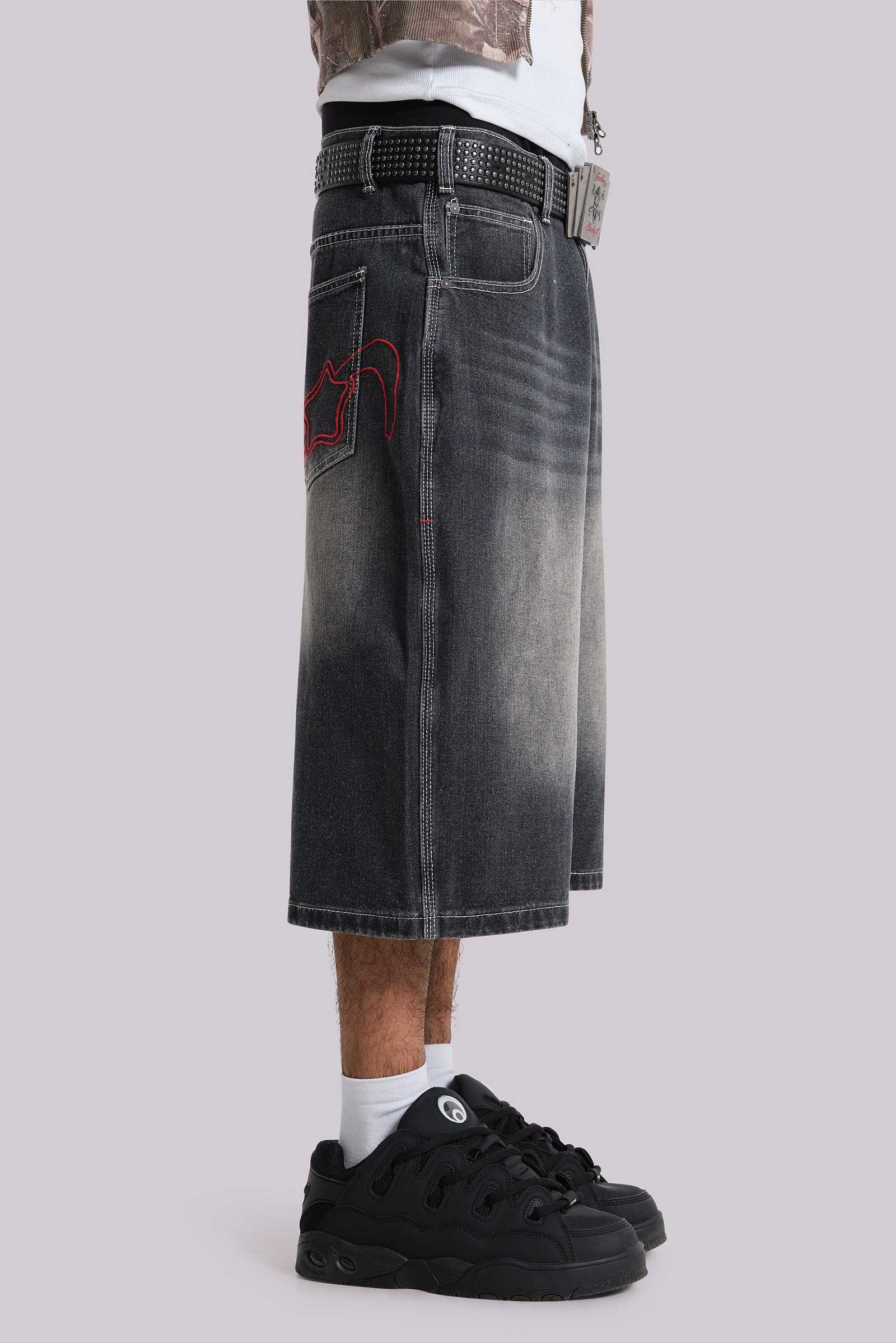 Washed Black Jumbo Jorts