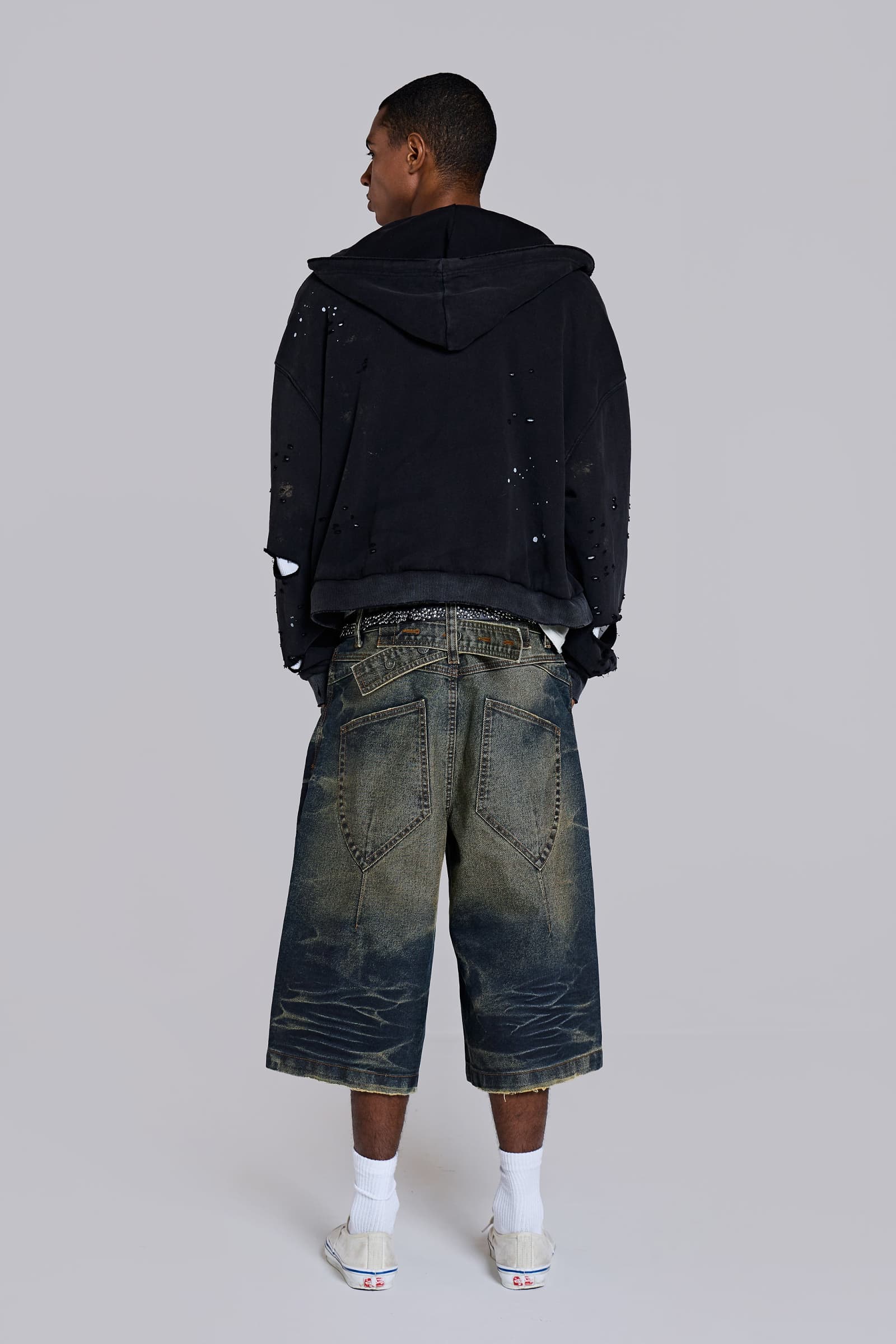 Blue Cinch Back Colossus Jorts