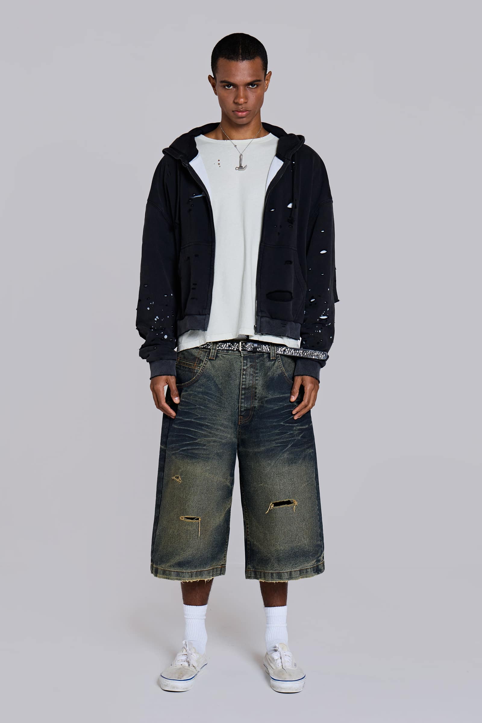 Blue Cinch Back Colossus Jorts