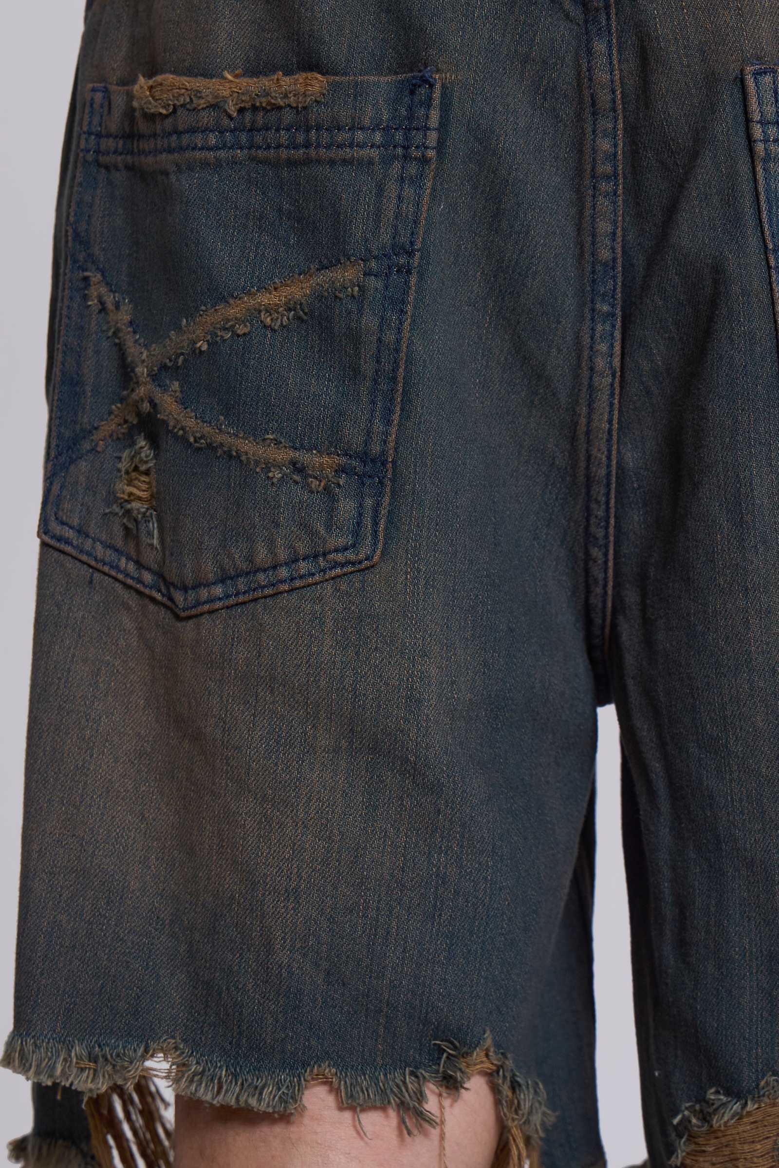 Dark Vintage Wash Glasto Shorts