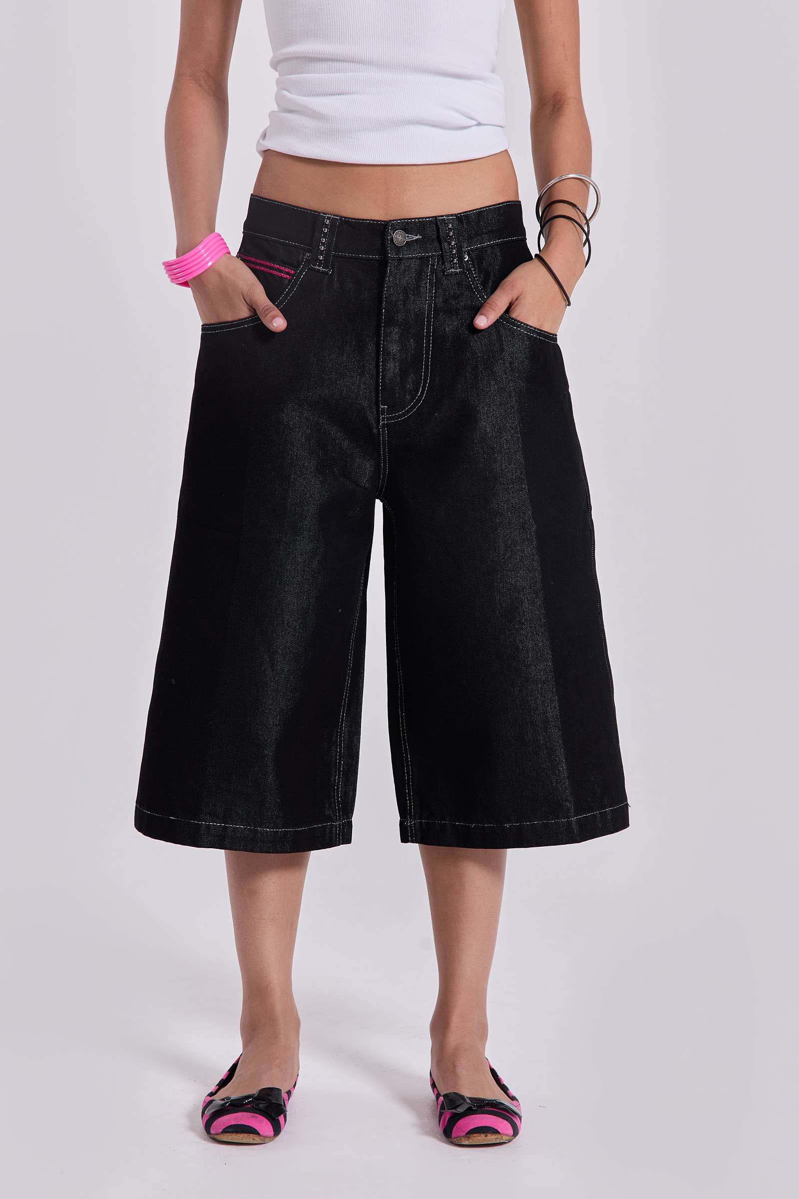 Pink Sapphire Cross Colossus Jorts