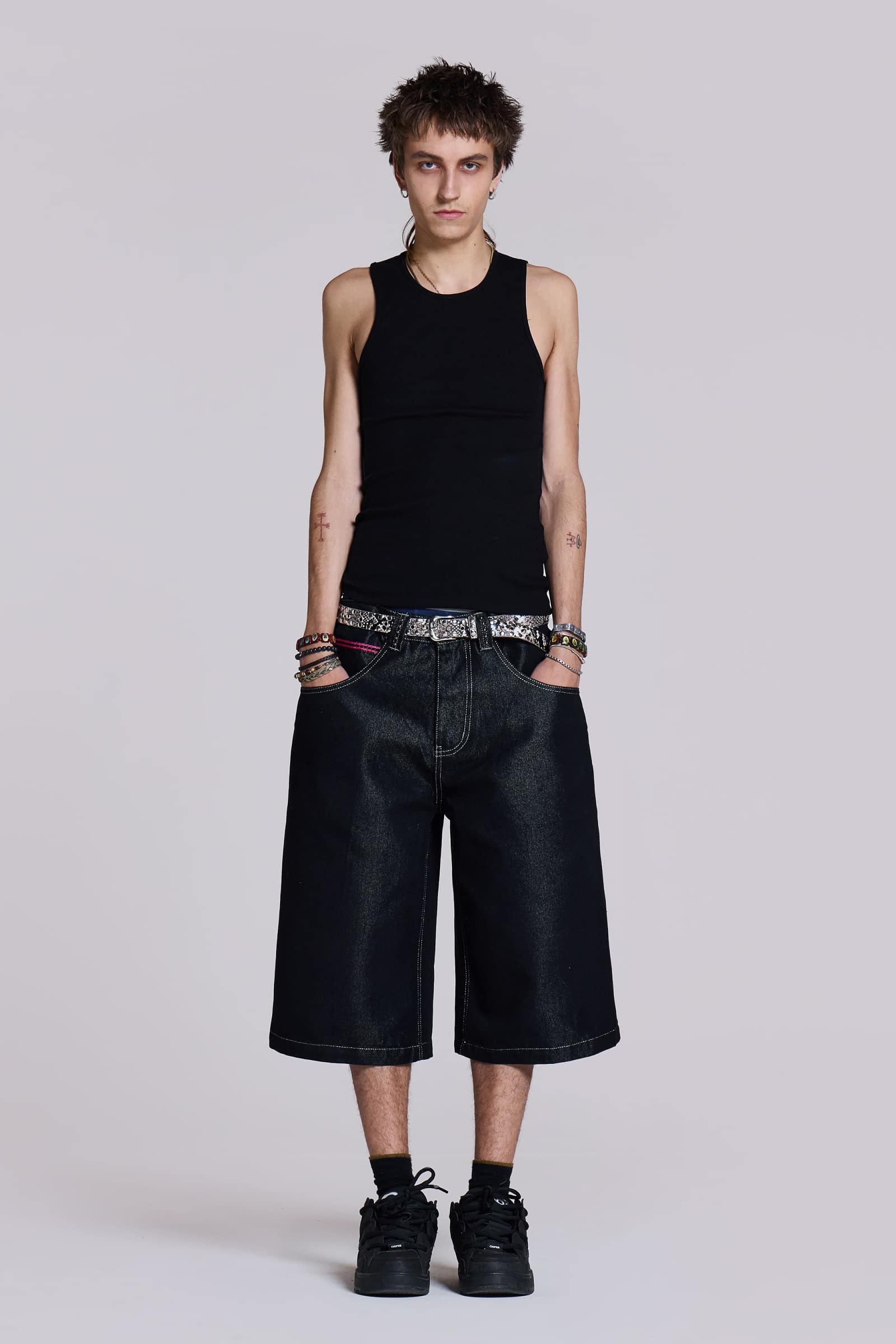 Sapphire Cross Colossus Shorts | Jaded London | Clothing
