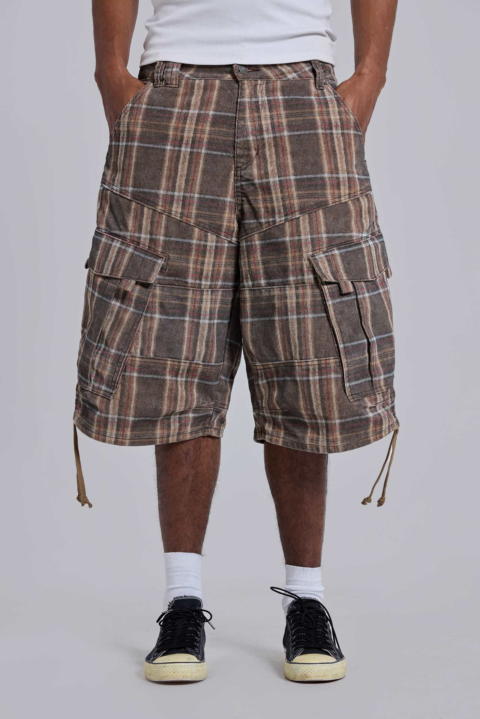 Brown Check Cadet Shorts