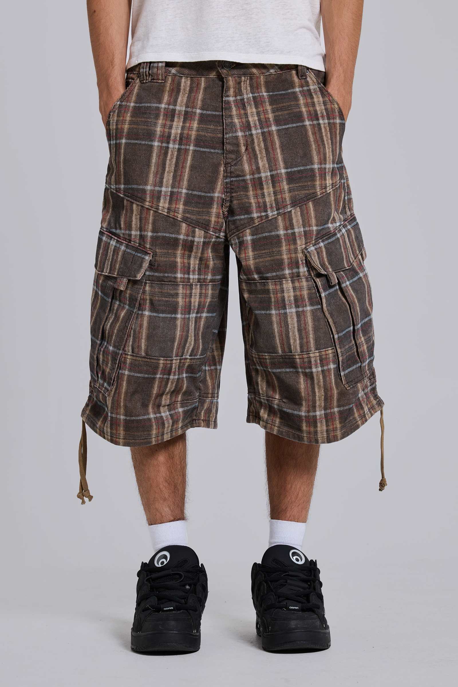 Brown Check Cadet Shorts