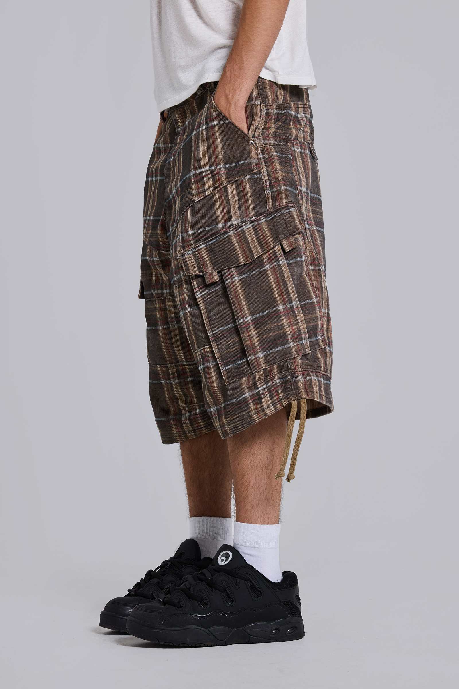 Brown Check Cadet Shorts