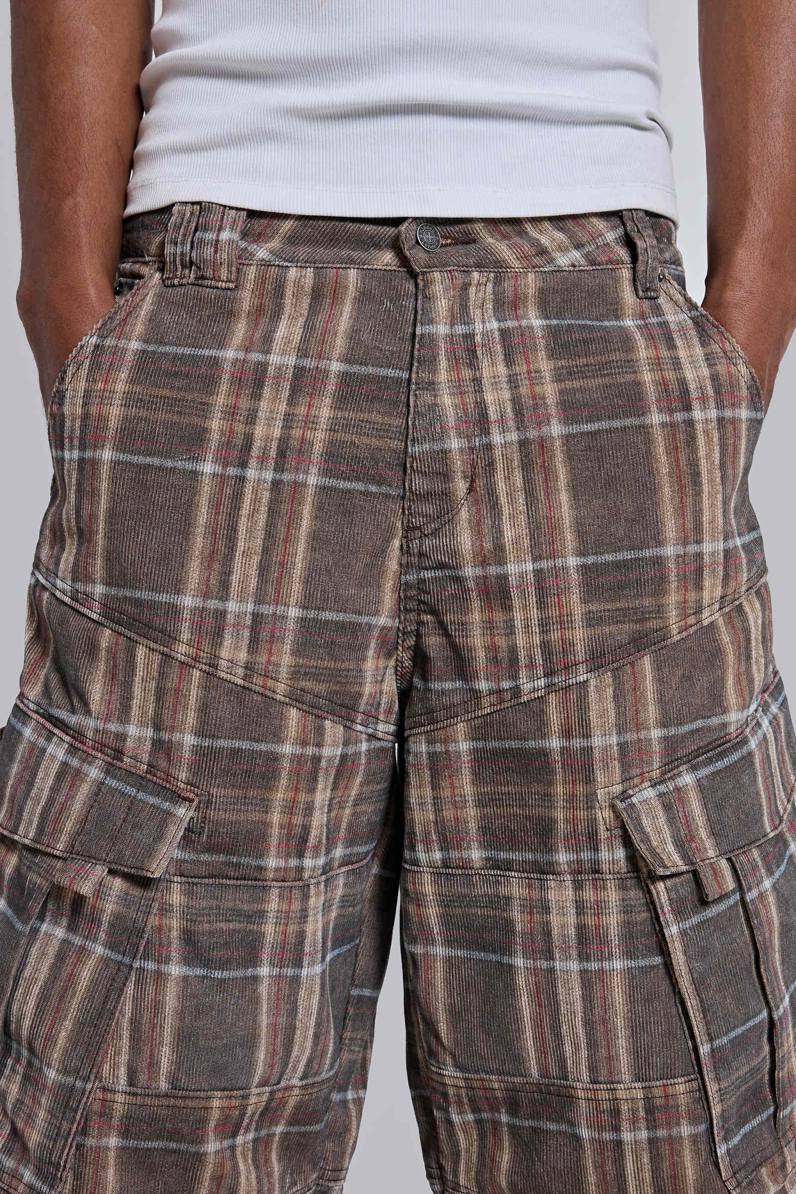 Brown Check Cadet Shorts