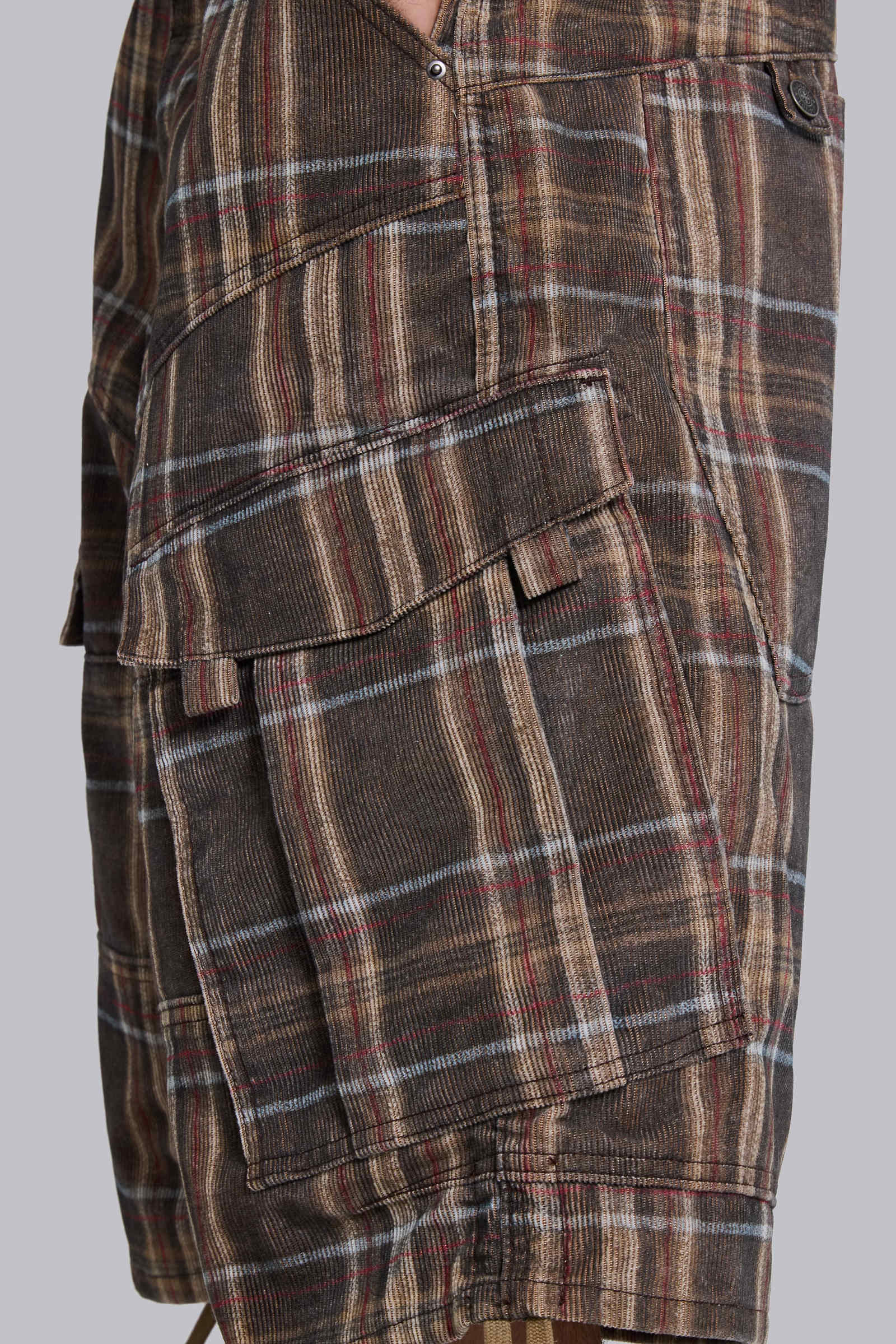 Brown Check Cadet Shorts