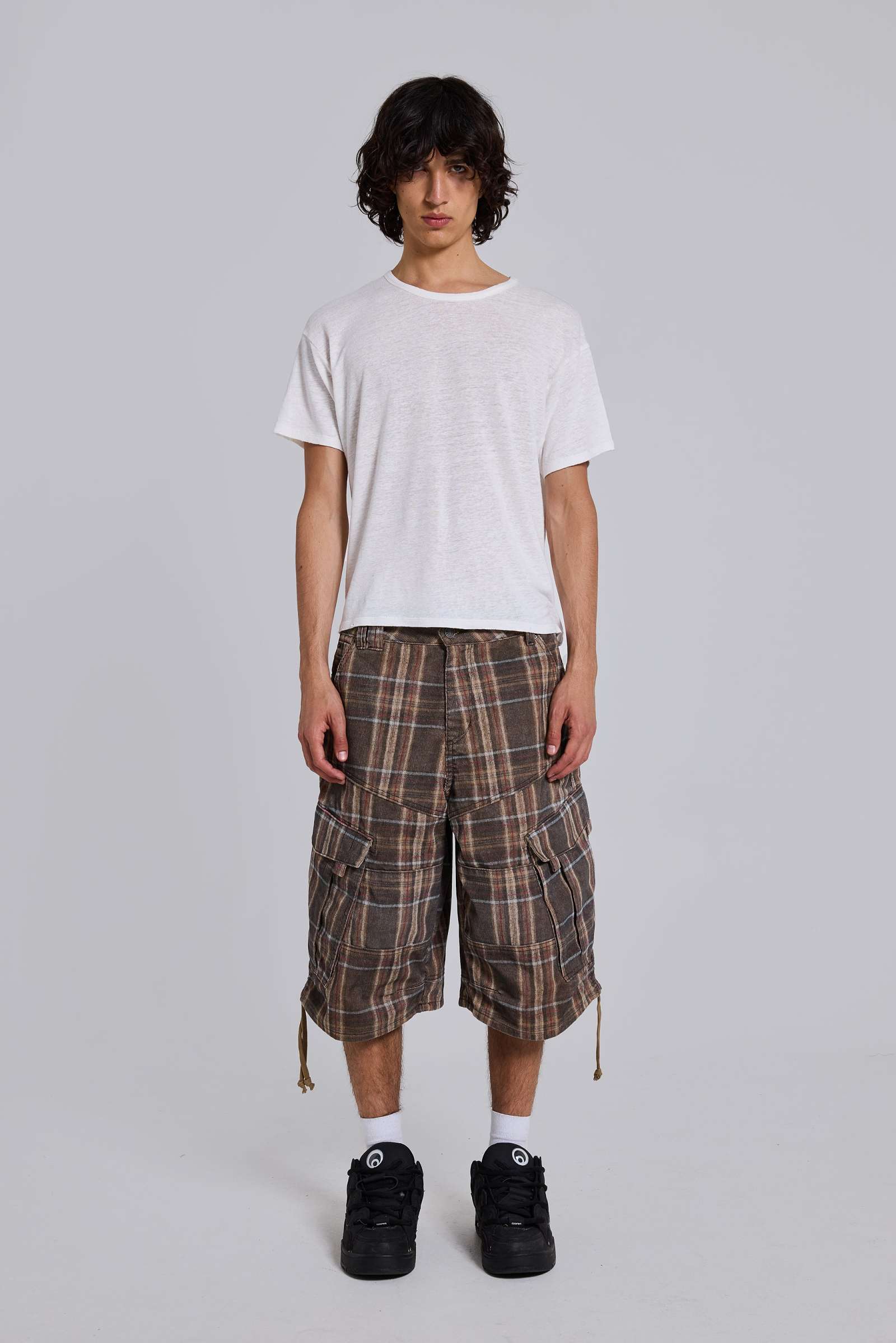 Brown Check Cadet Shorts
