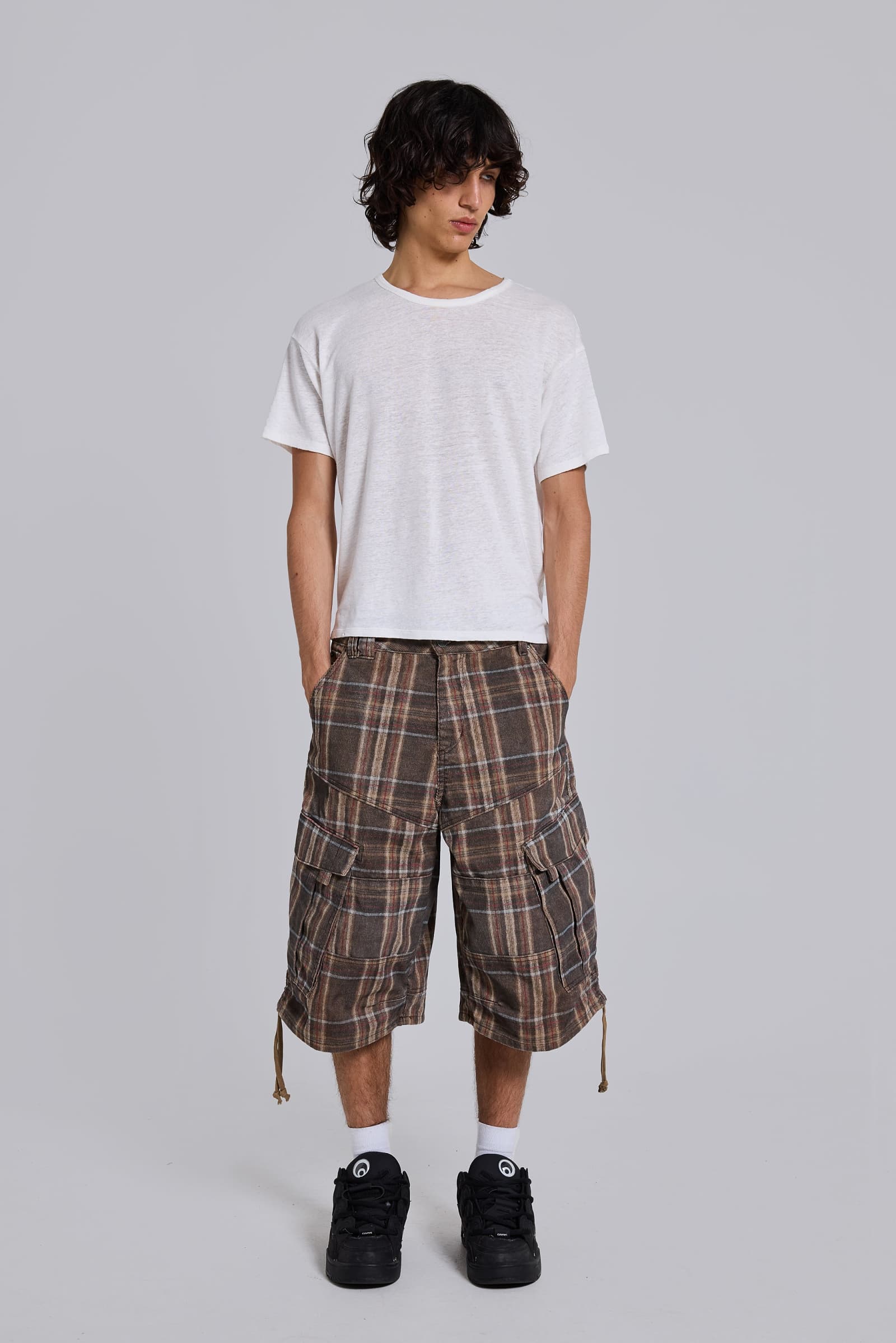 Brown Check Cadet Shorts