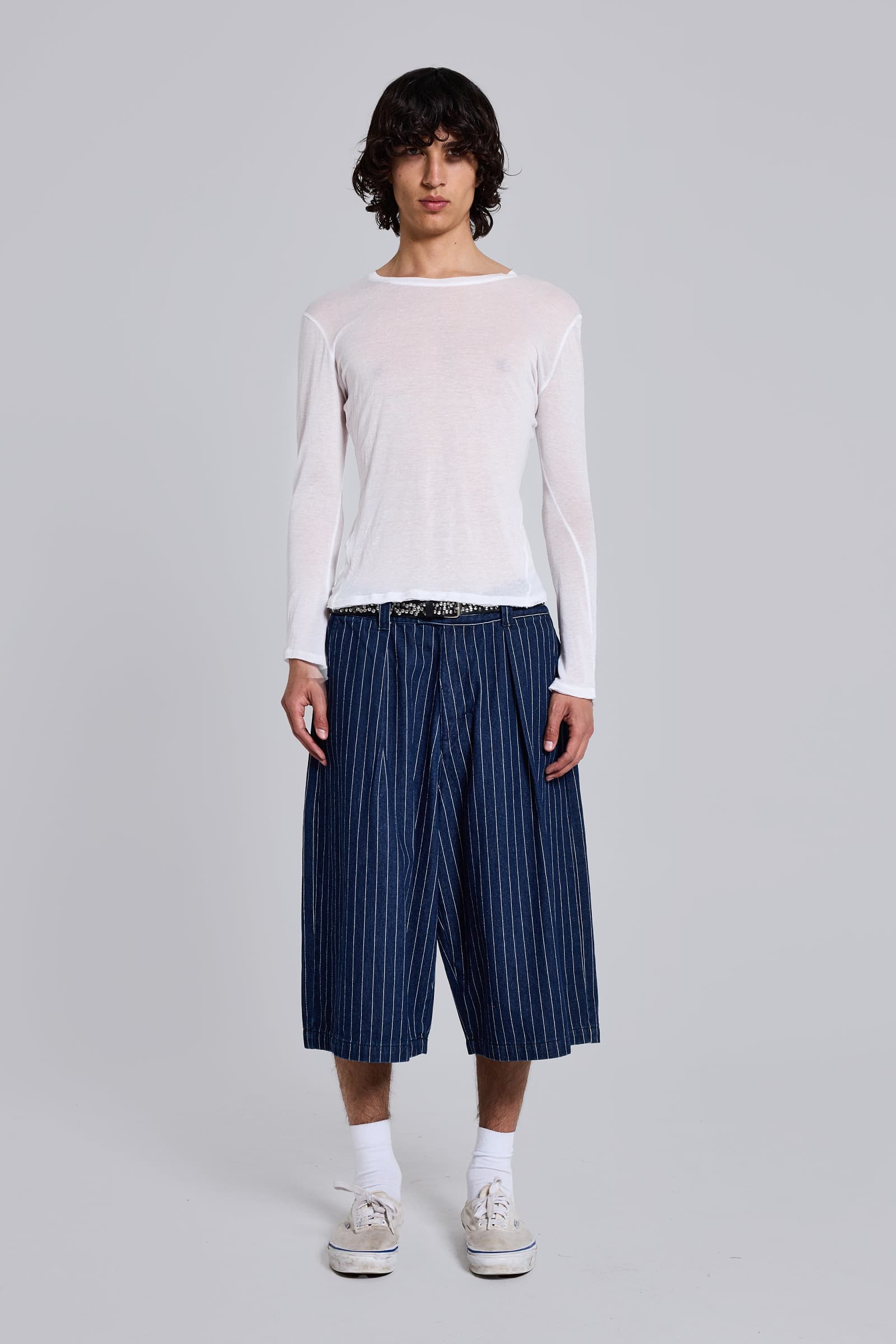 Pinstripe Denim XL Goliath Shorts