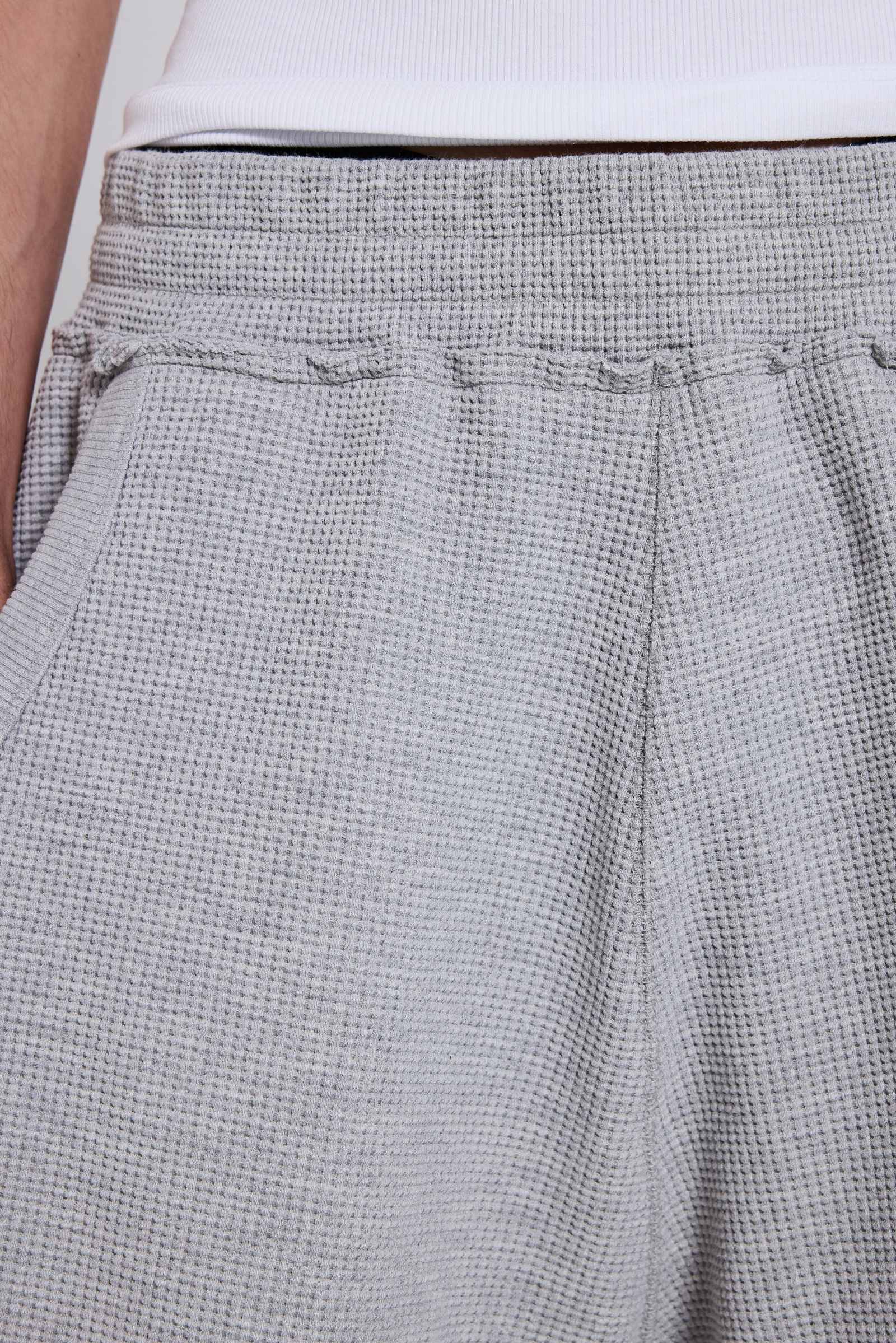 Grey Marl Waffle Monster Jogger Shorts