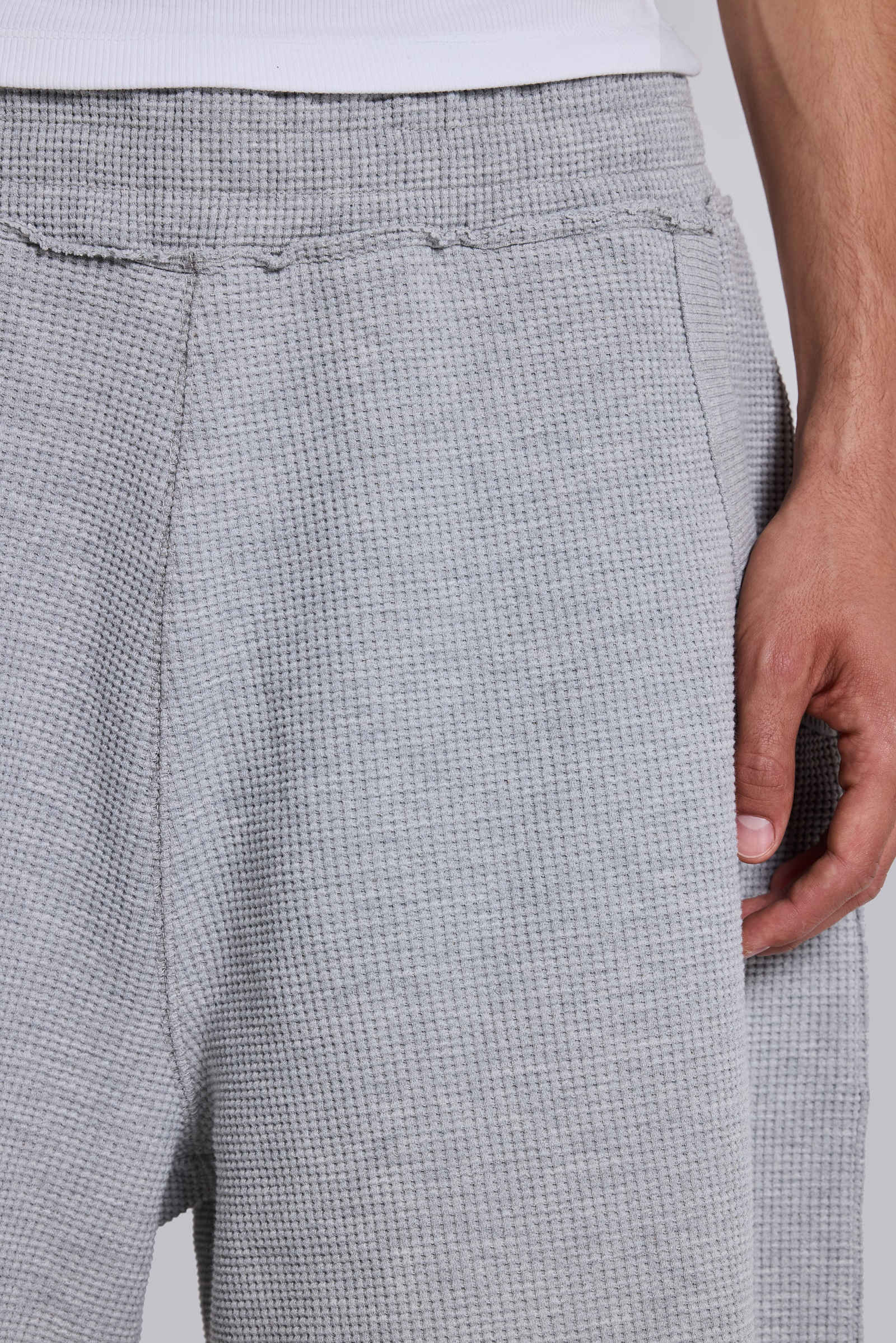 Grey Marl Waffle Monster Jogger Shorts