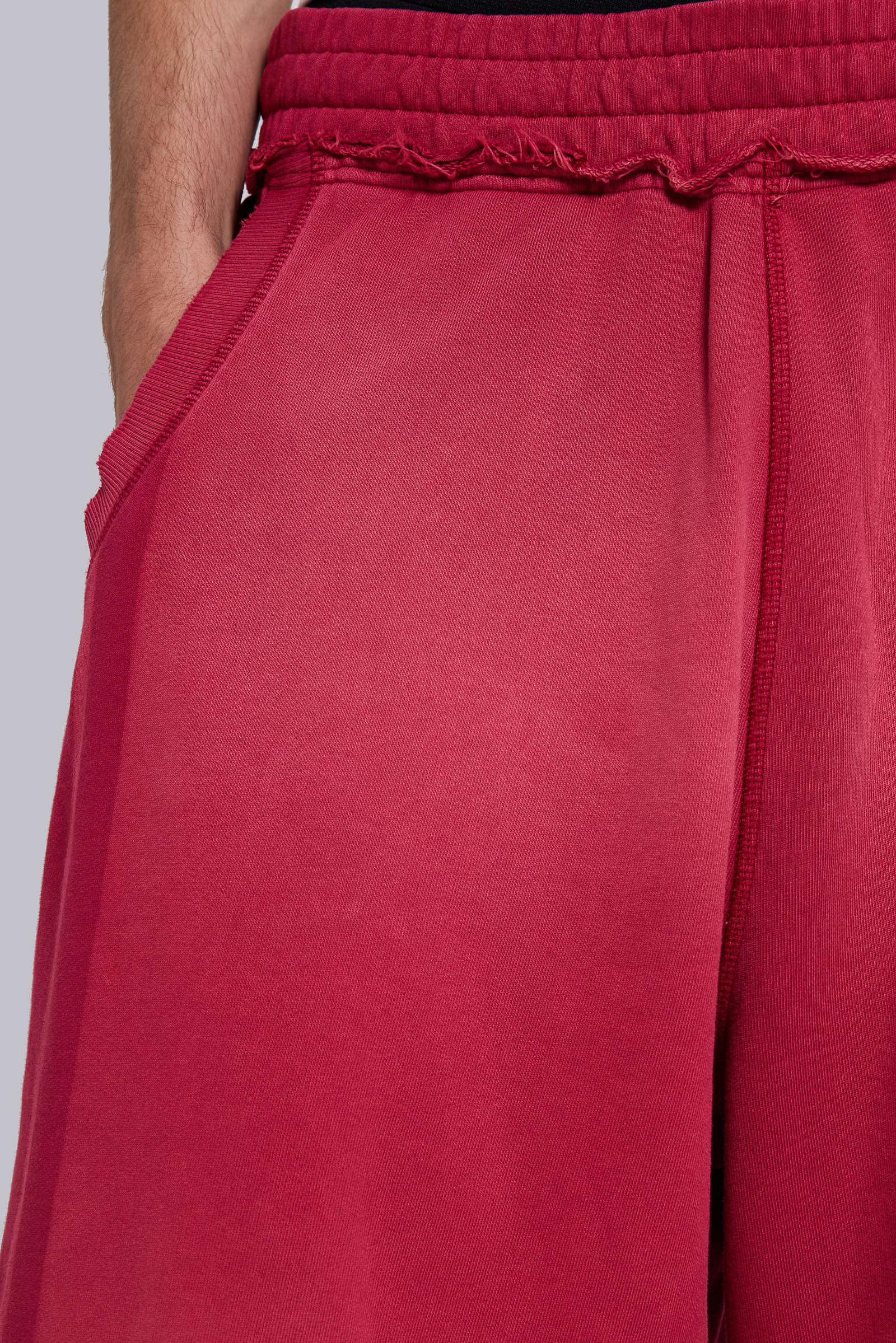 Red Sport Stripe Monster Jogger Shorts