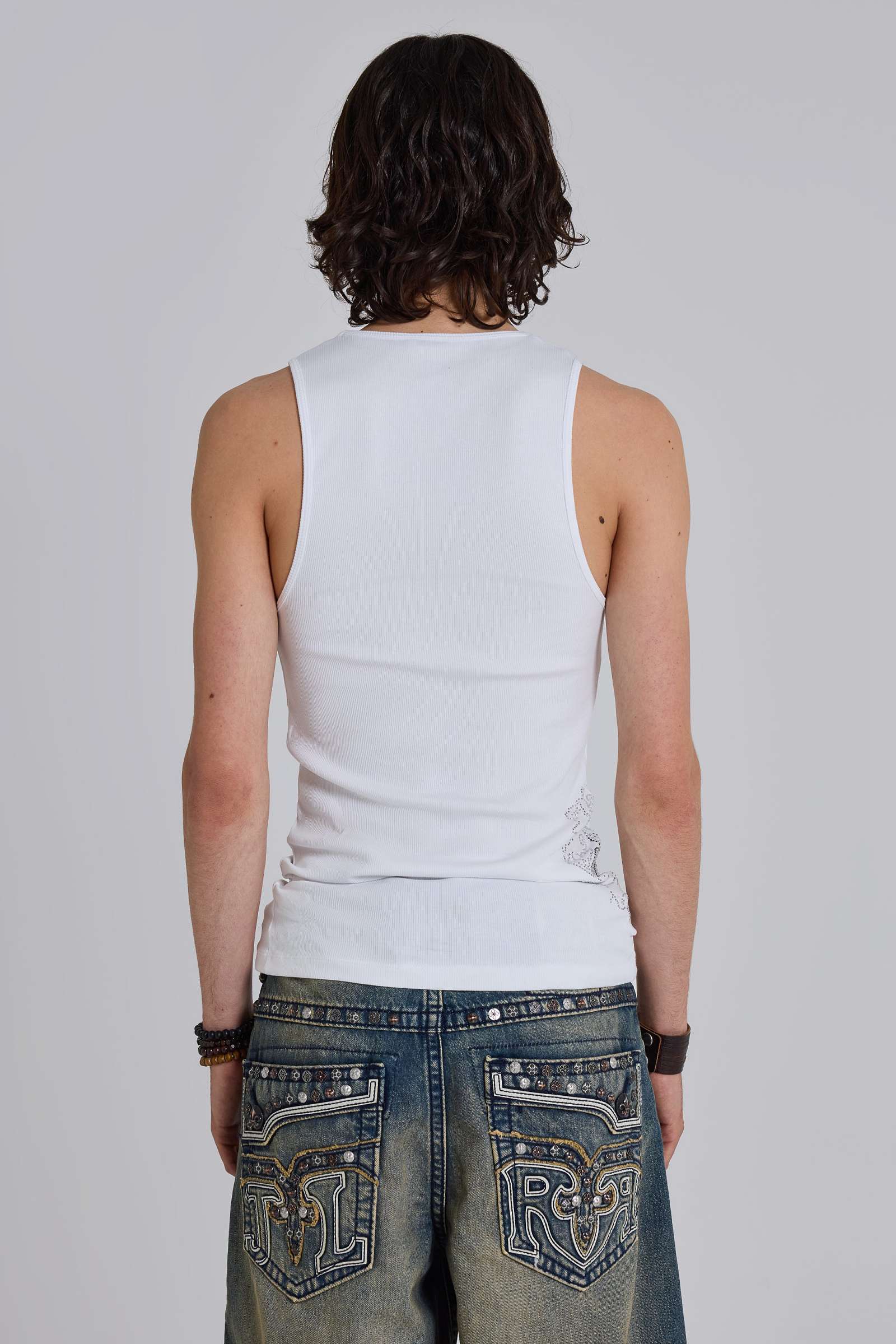 Rock Revival Rhinestone Fleur de Lis Vest Top