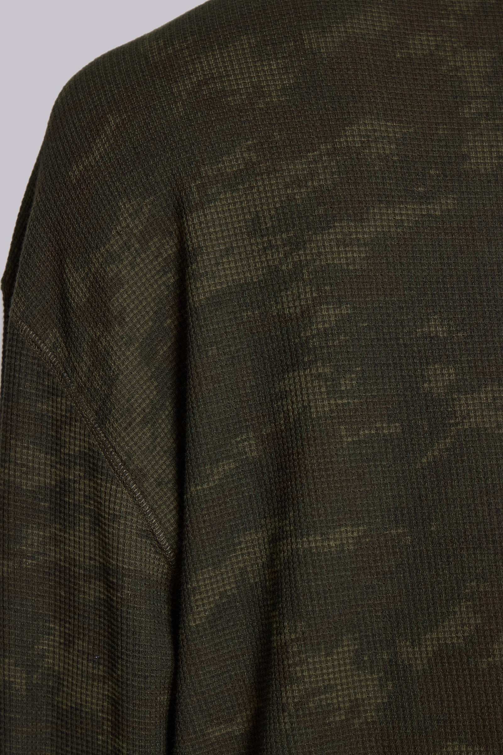 Digi Camo Waffle Henley Top