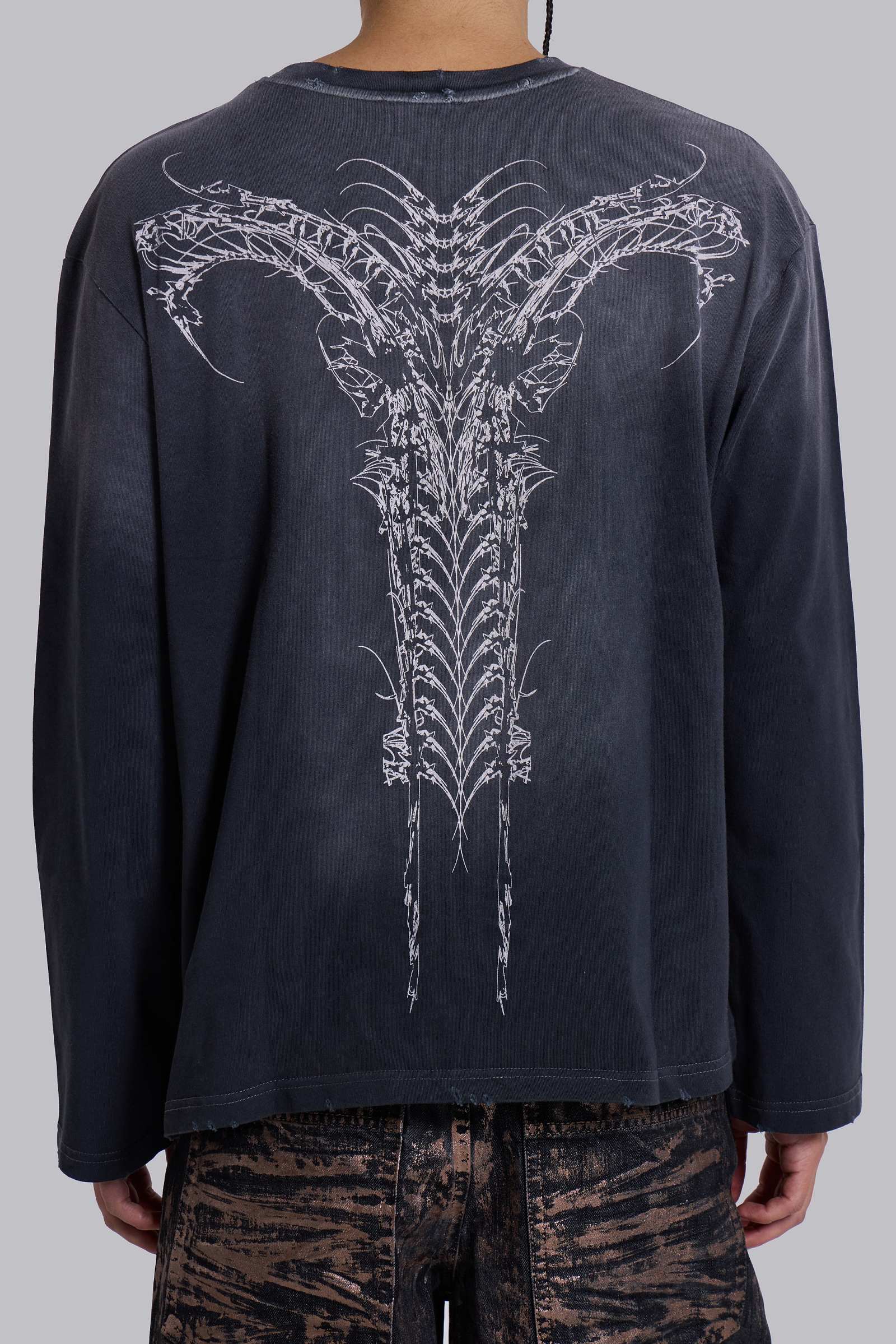 Opaque Navy LS Top