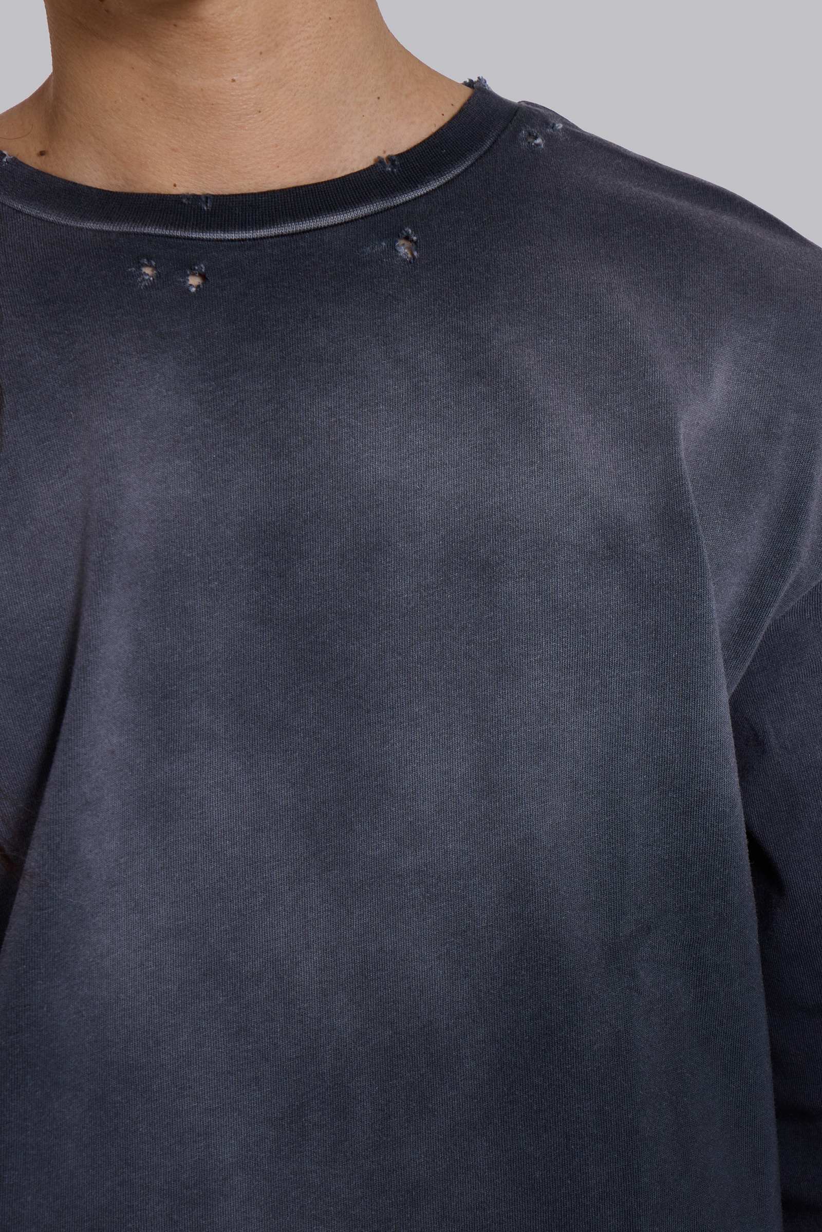 Opaque Navy LS Top