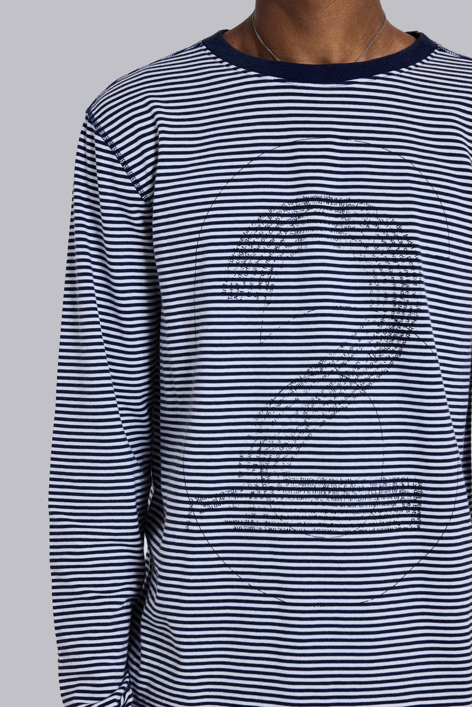 62 Stripe Navy Long-Sleeve Top