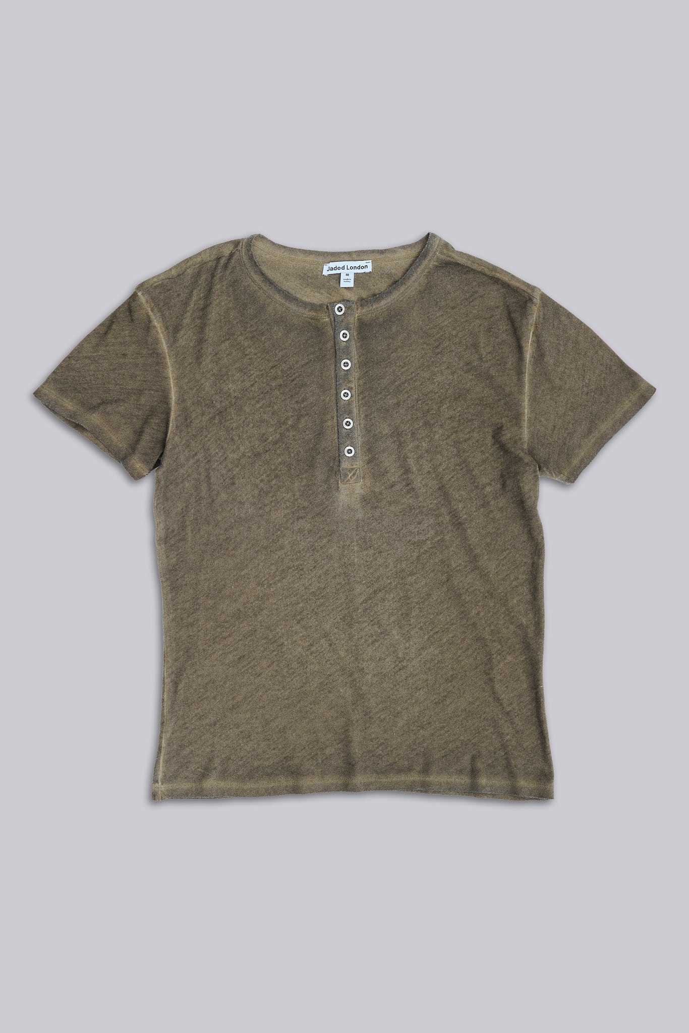 Khaki Haze Henley T-Shirt