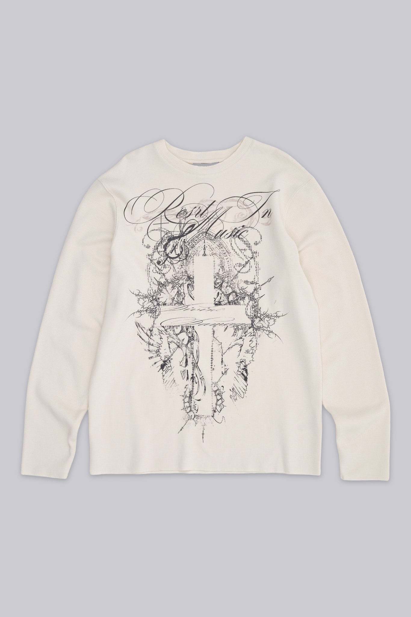Rest In Music Waffle Long Sleeve Top