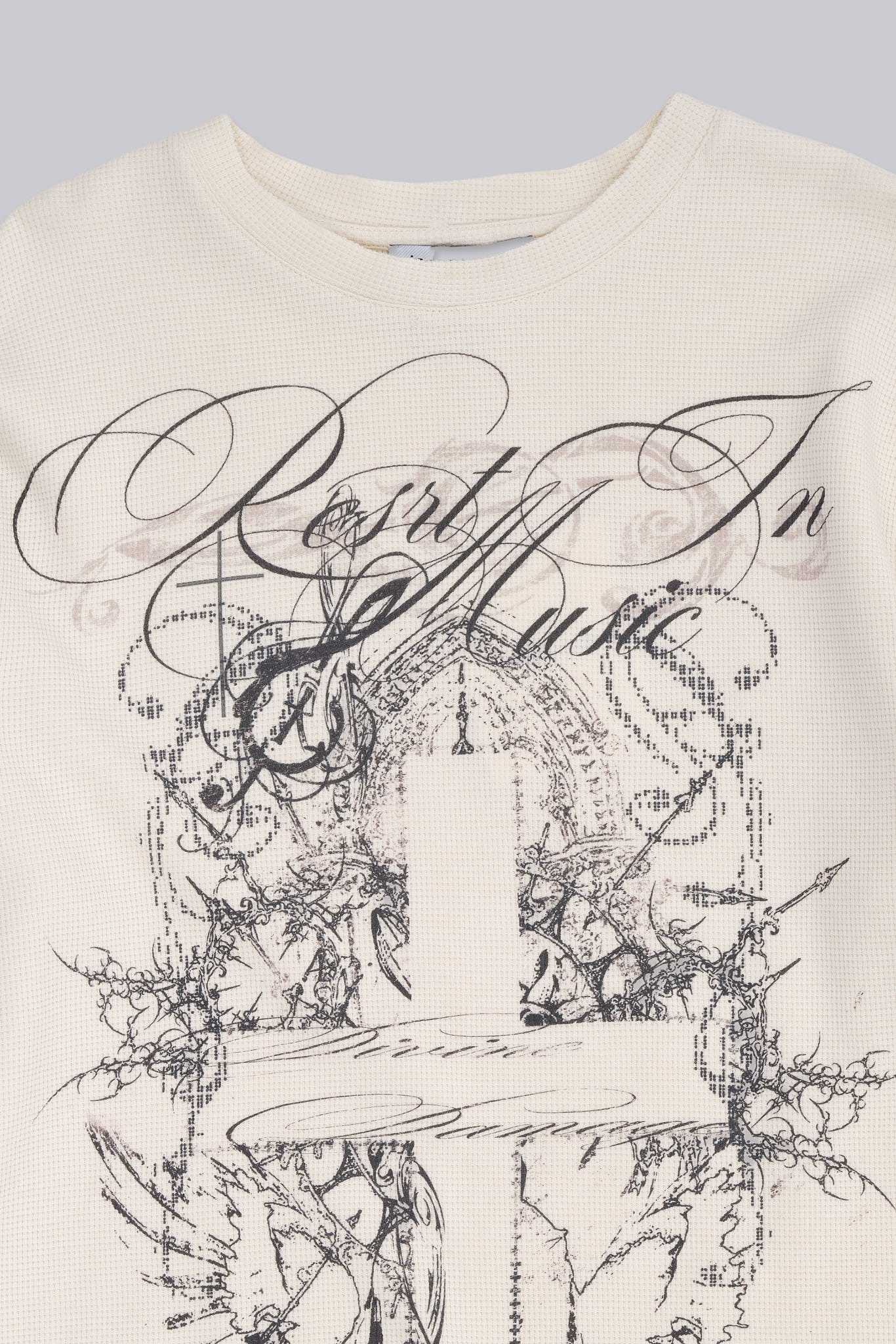 Rest In Music Waffle Long Sleeve Top