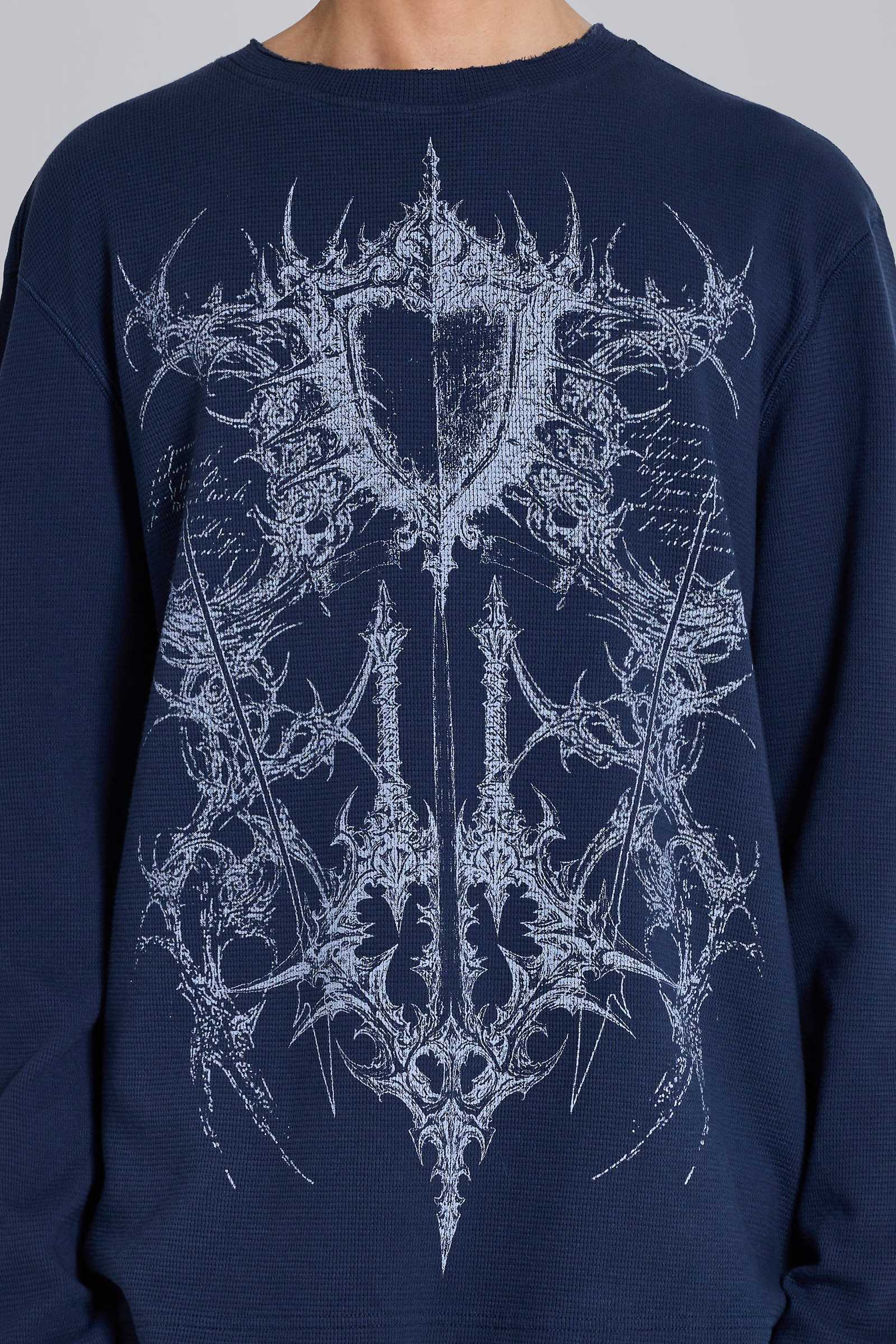 Kasper Digi Waffle Navy T-Shirt