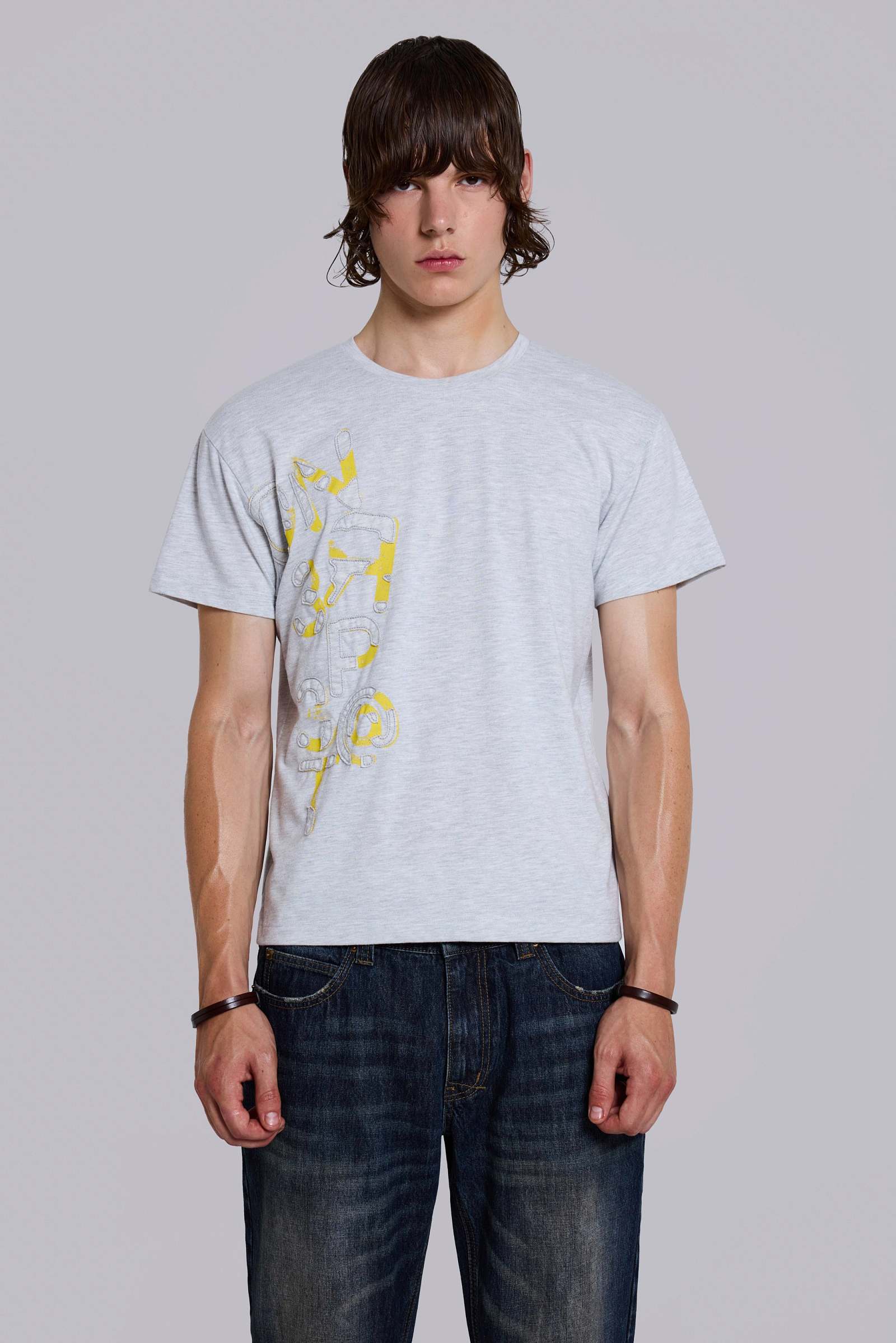 On Repeat Grey Marl T-Shirt