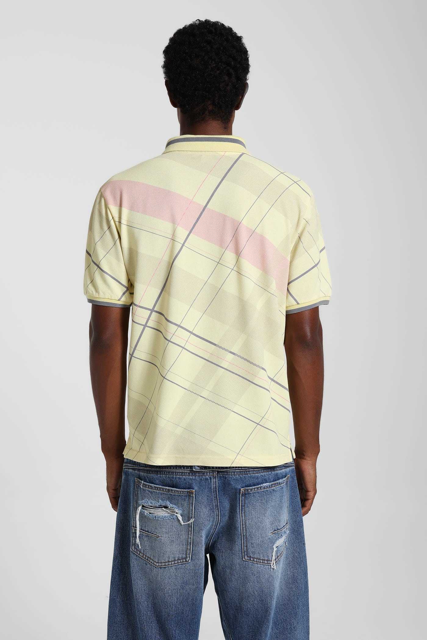 Yellow Momentum Check Polo Top – view 6