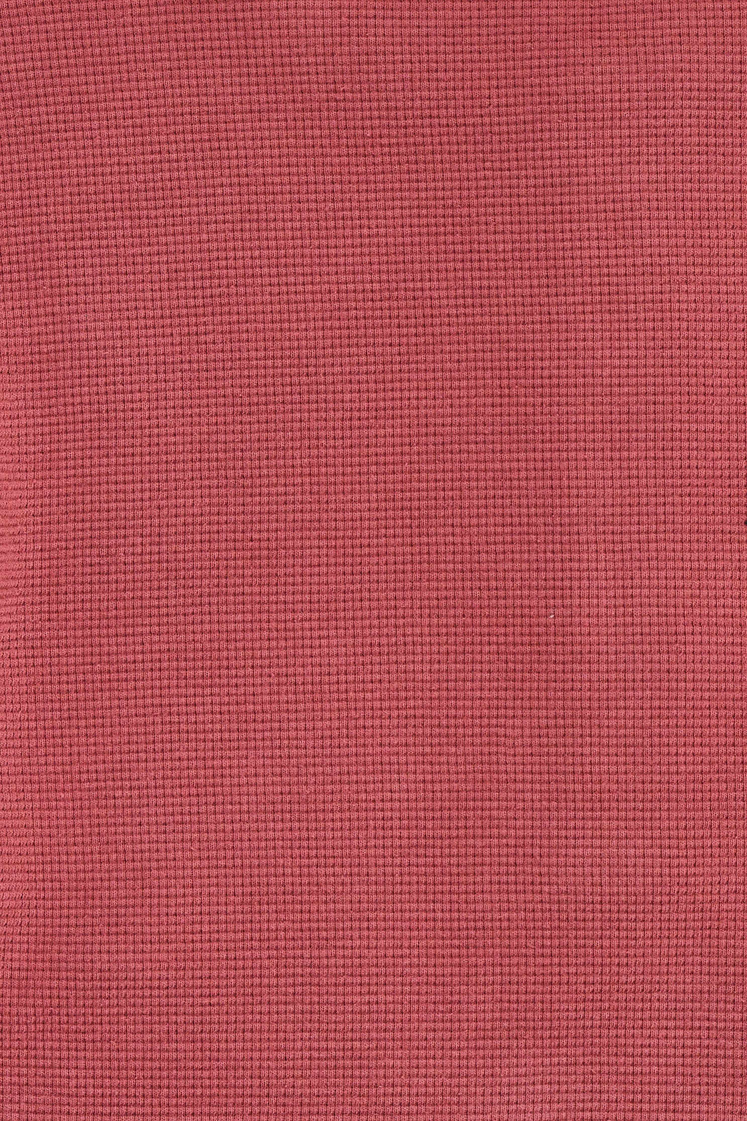 Red Waffle Henley Top