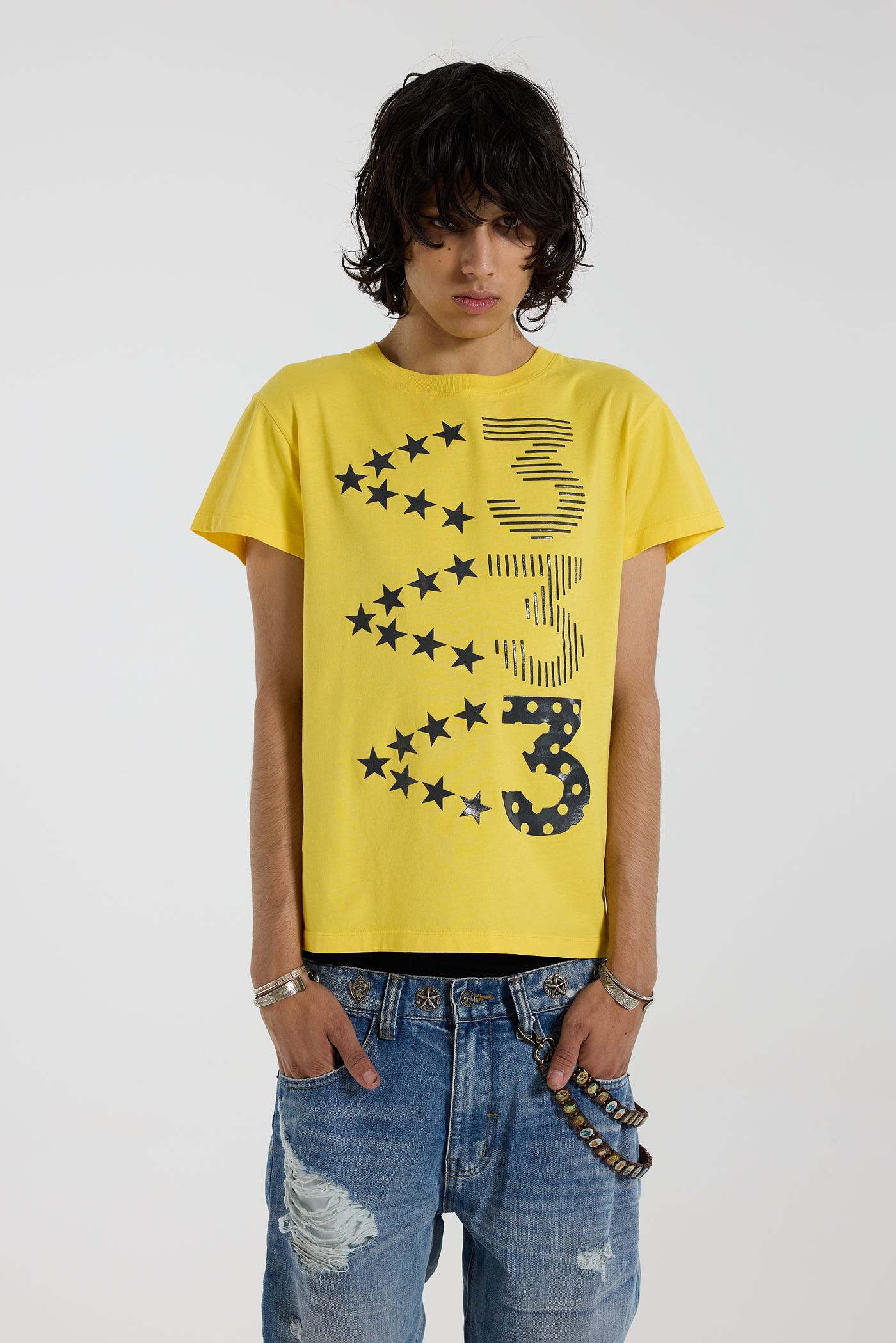 Yellow Heart Printed T-Shirt