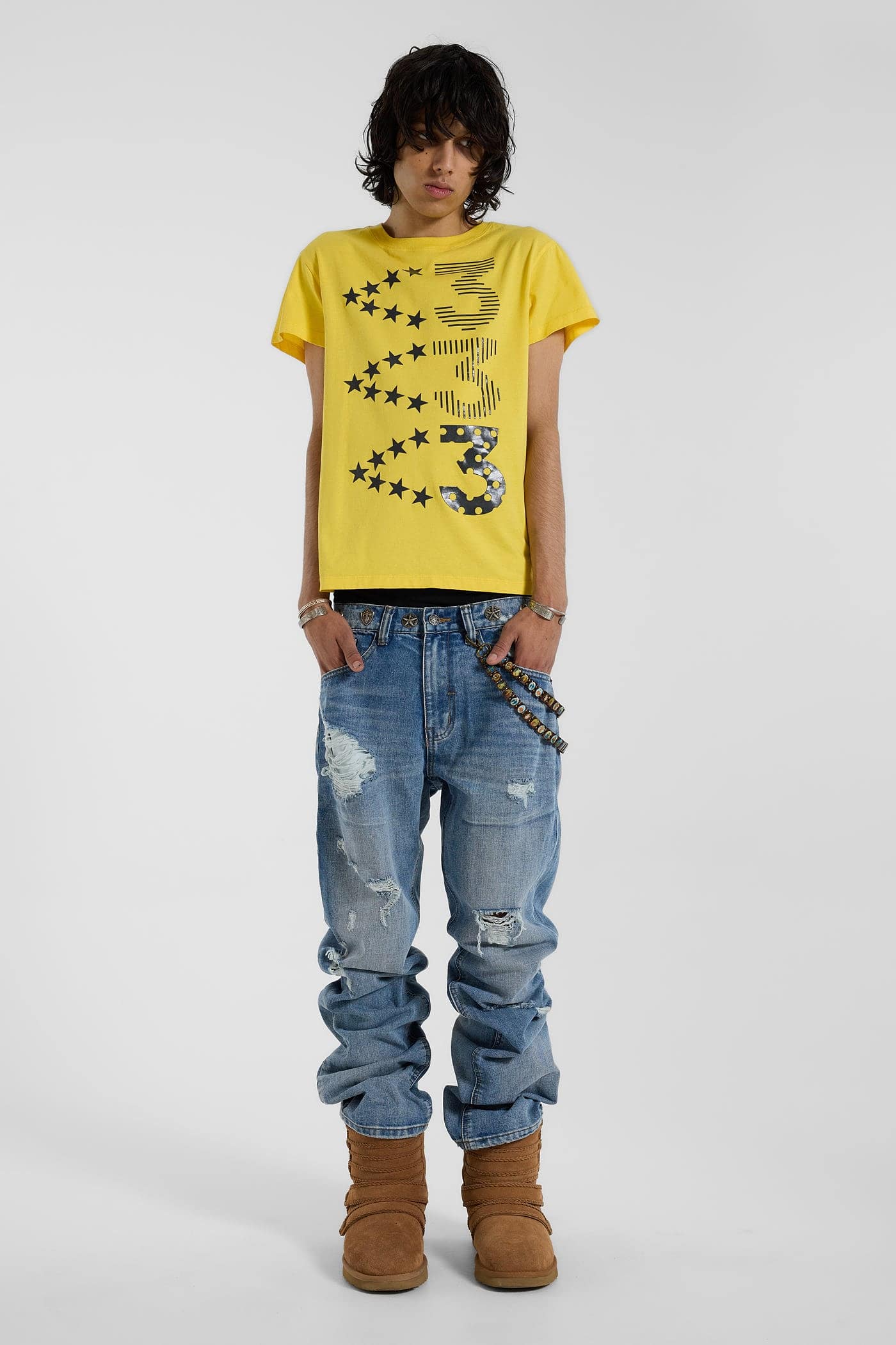 Yellow Heart Printed T-Shirt