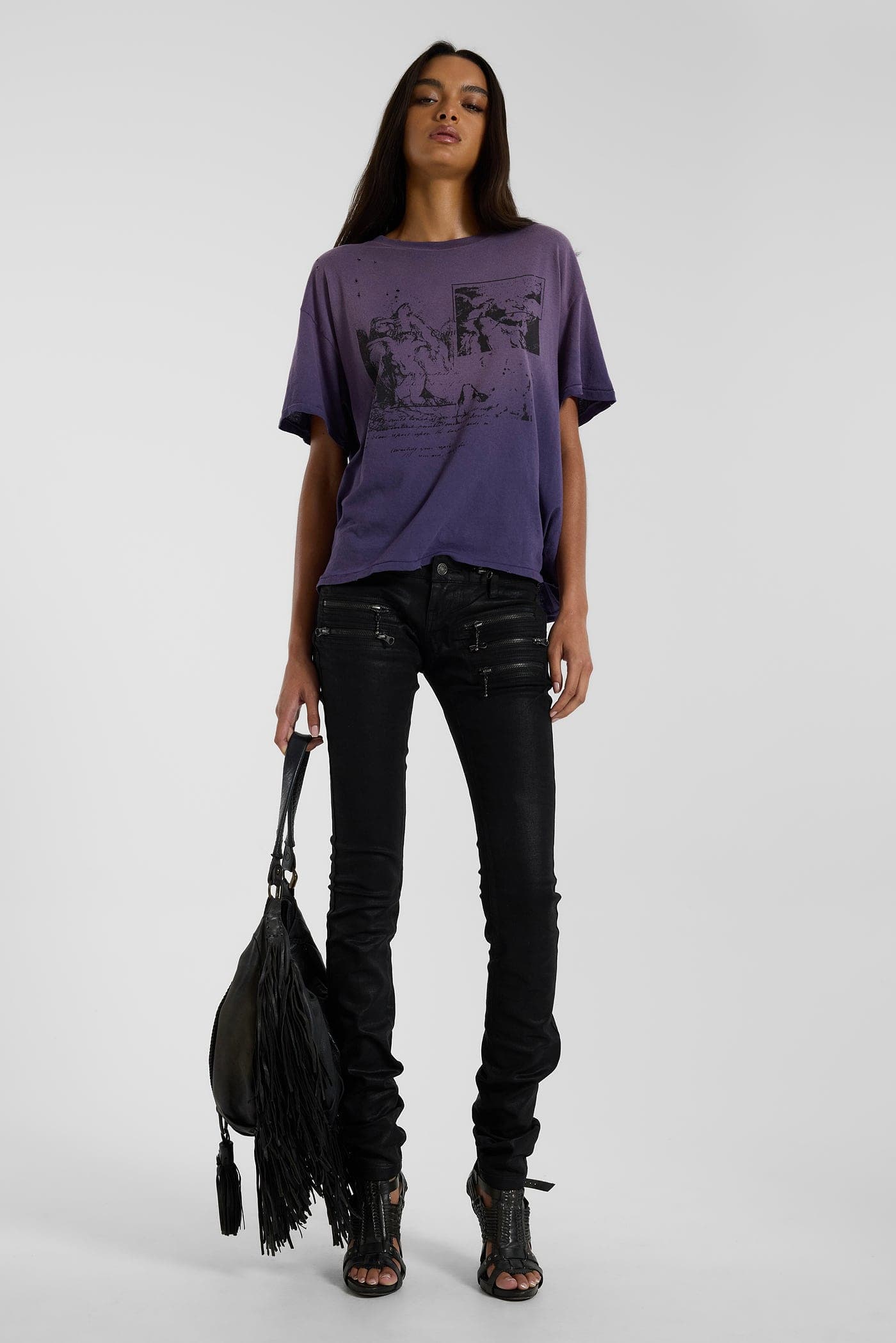 Saken Purple Cropped T-Shirt