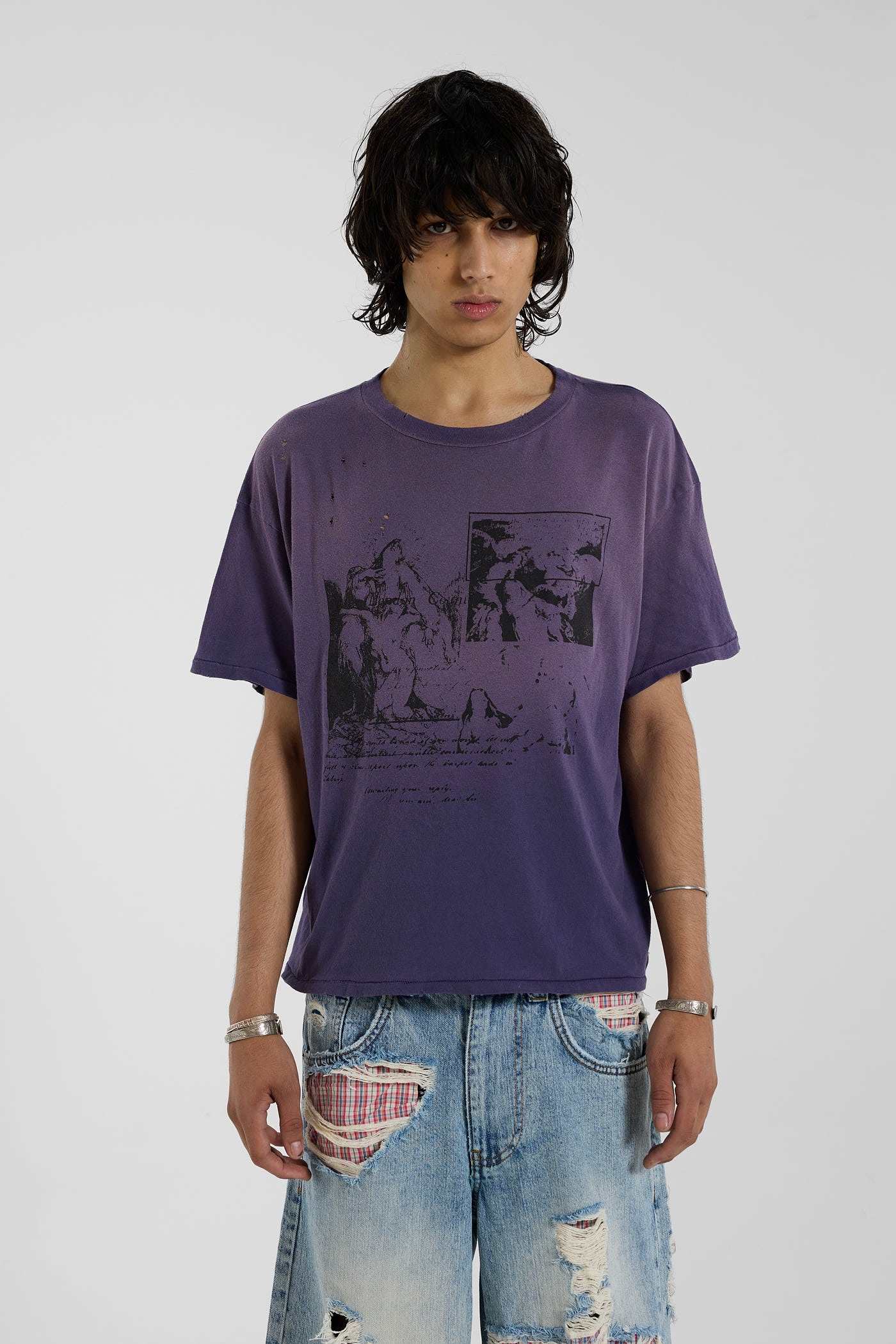 Saken Purple Cropped T-Shirt