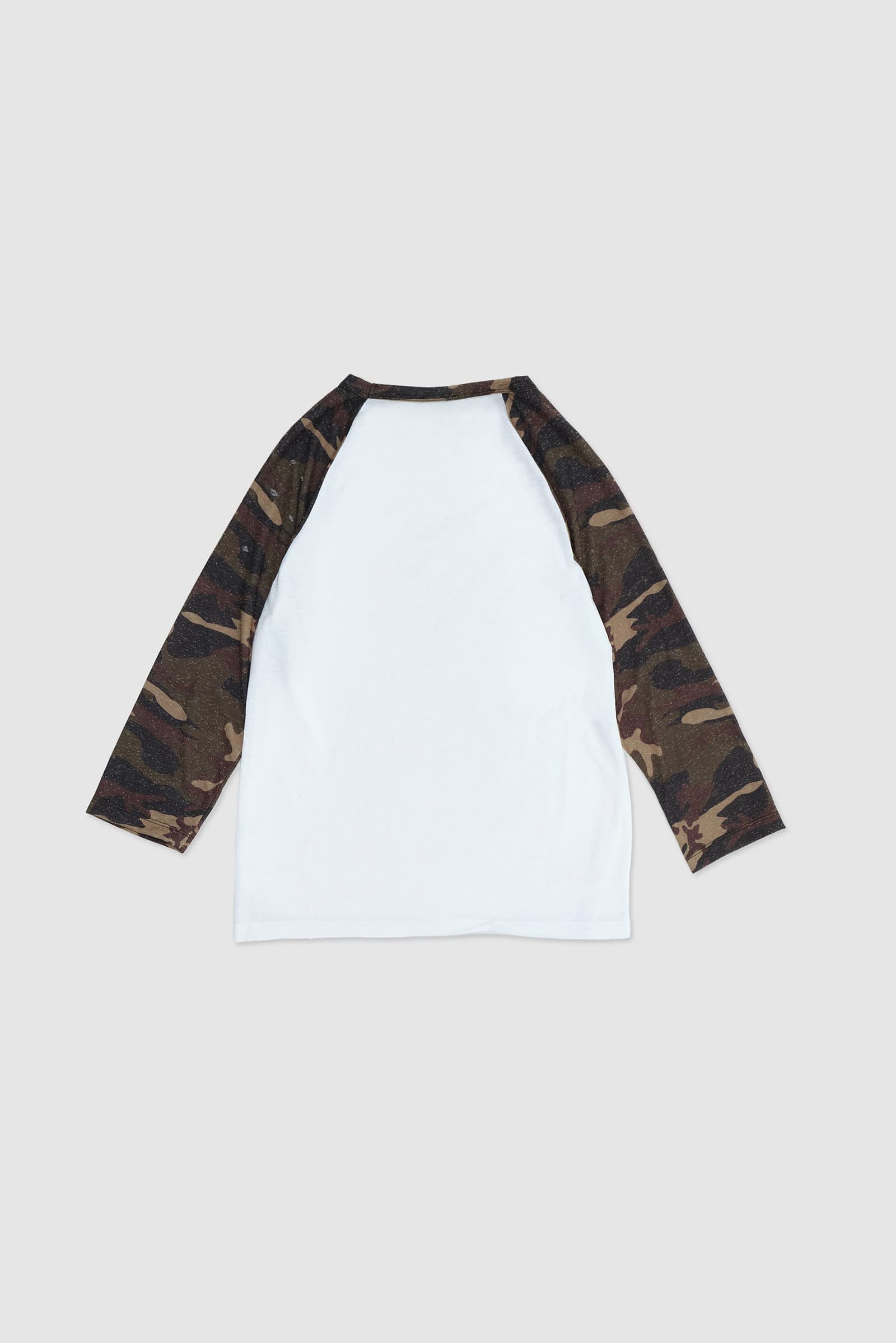 Camo Los Angeles Distressed Raglan Top