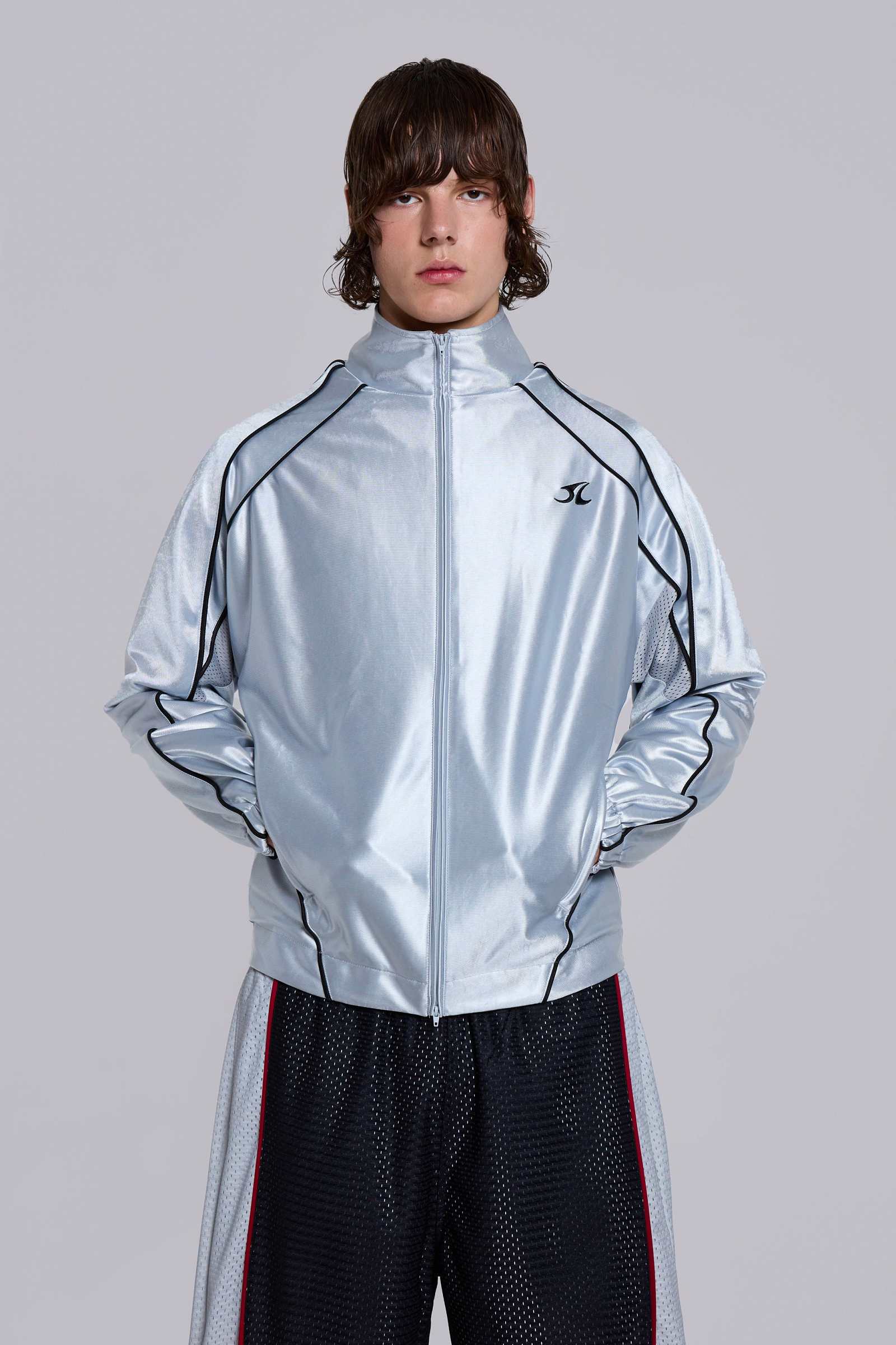 Metallic Vapor Tracksuit Top