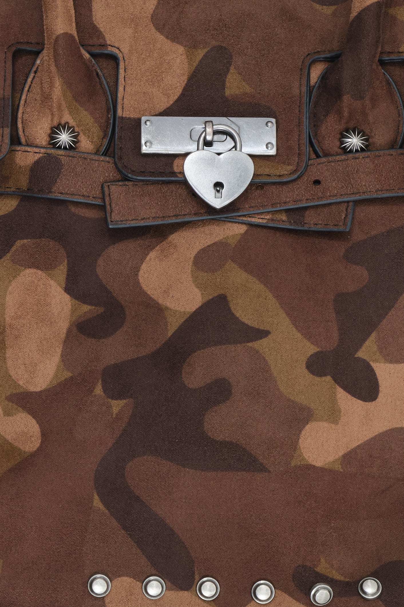 Camo PU Suede Bag