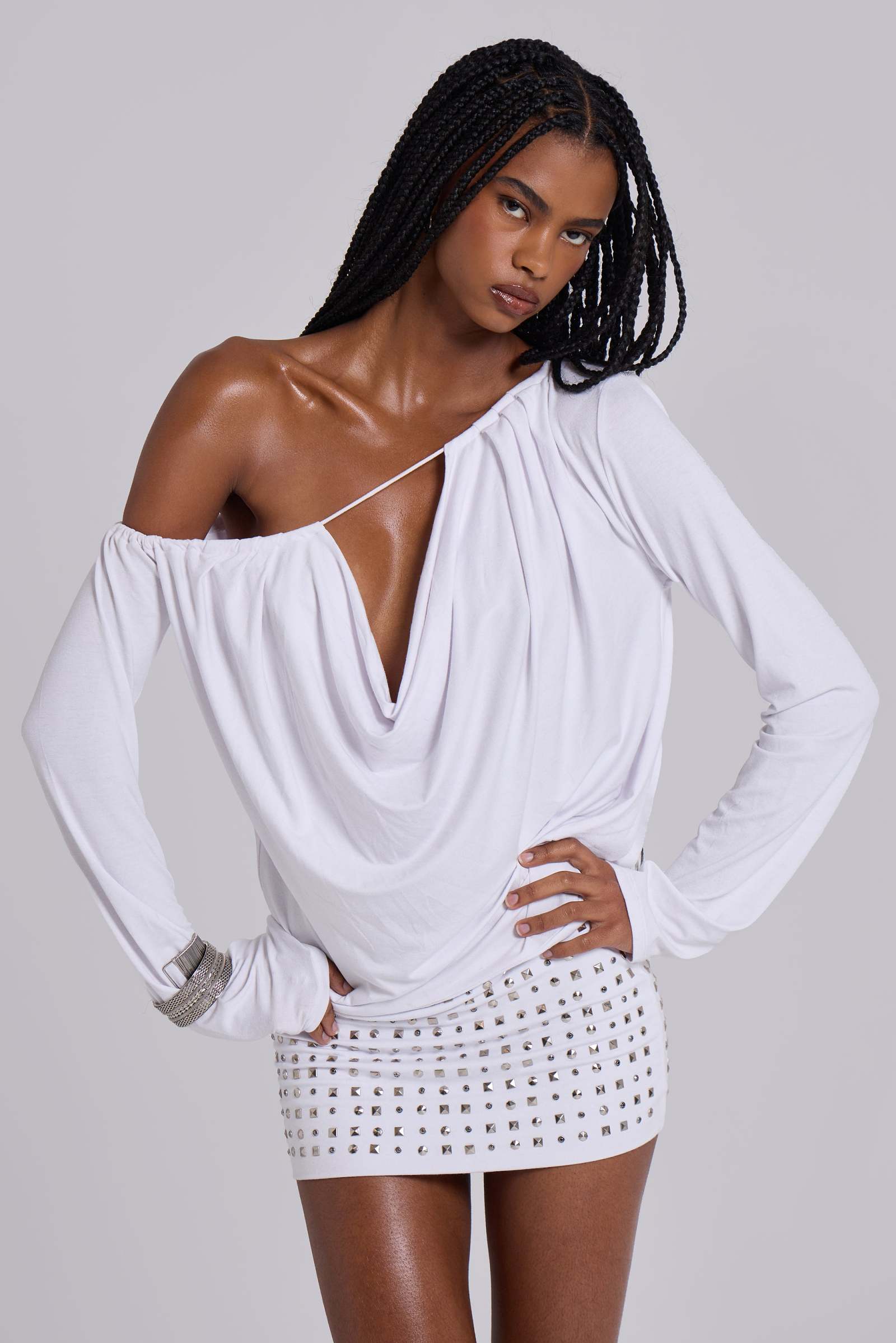 h&m a line studded dress Arina Studded Mini Dress | Jaded London