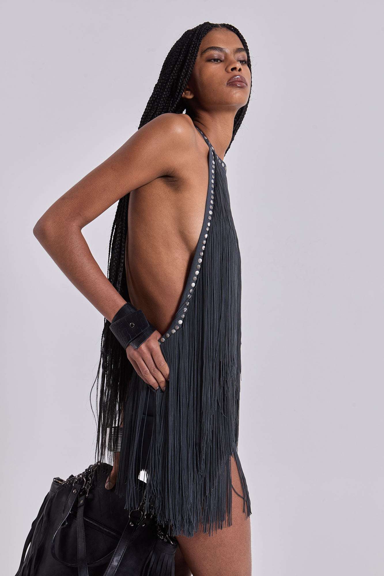 fringe backless dress Armela